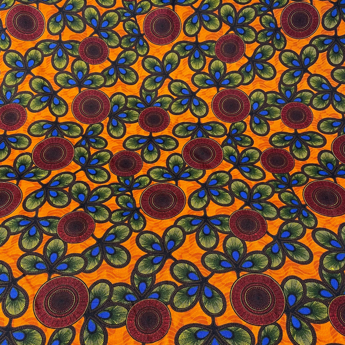 Oxford Afro Ondas de Axé Fundo Laranja