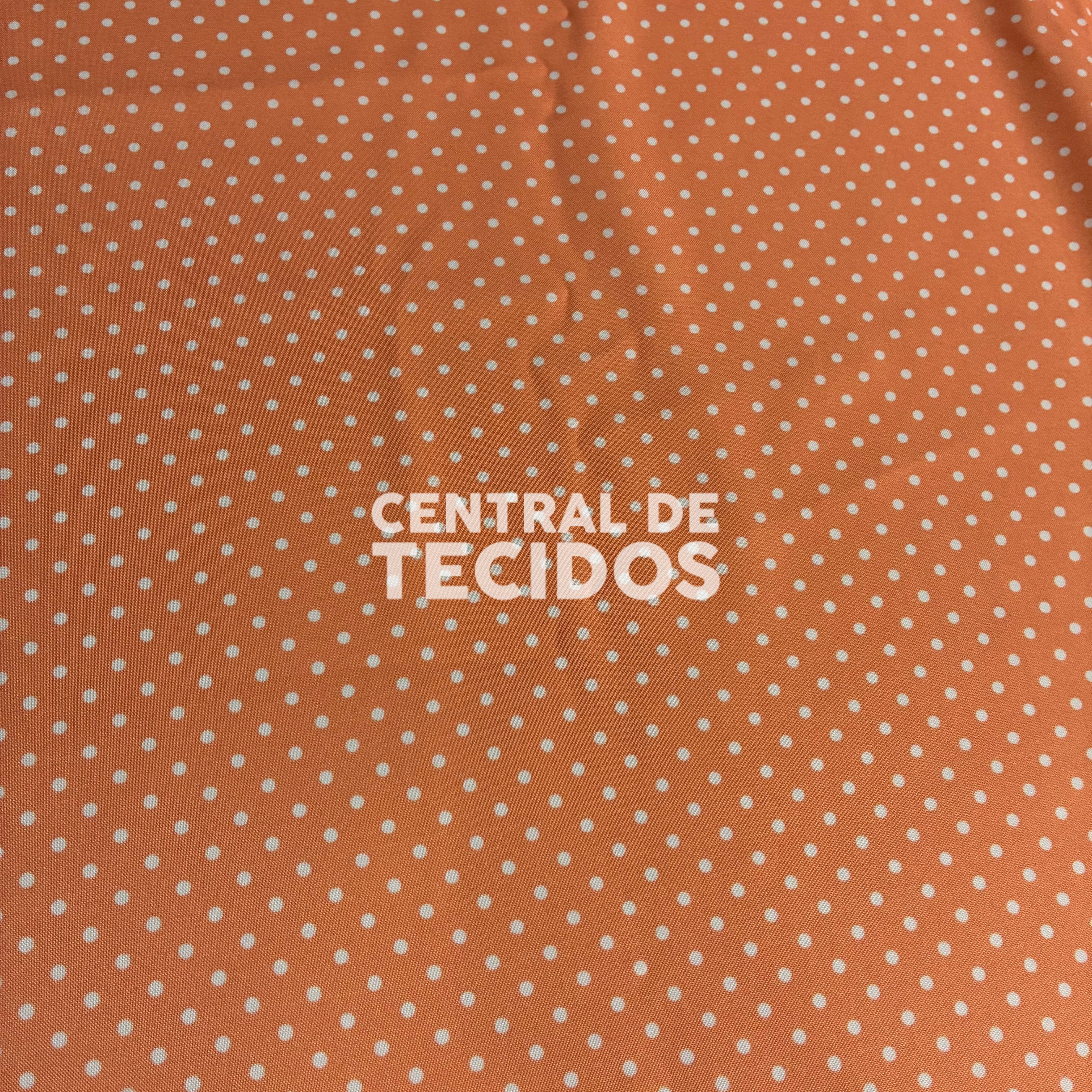 Oxfordine Digital Poá 3mm Fundo Laranja