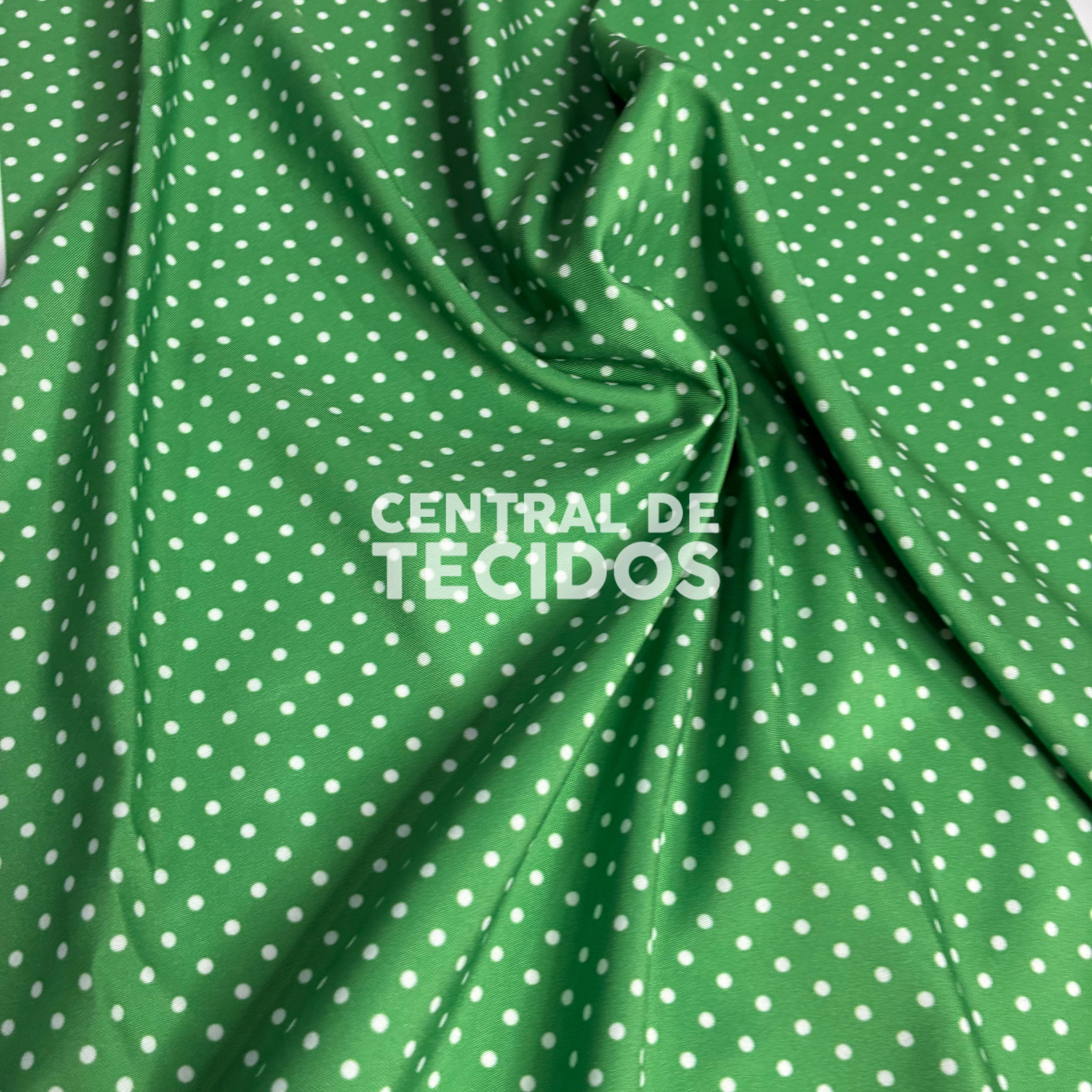 Oxfordine Digital Poá 3mm Fundo Verde