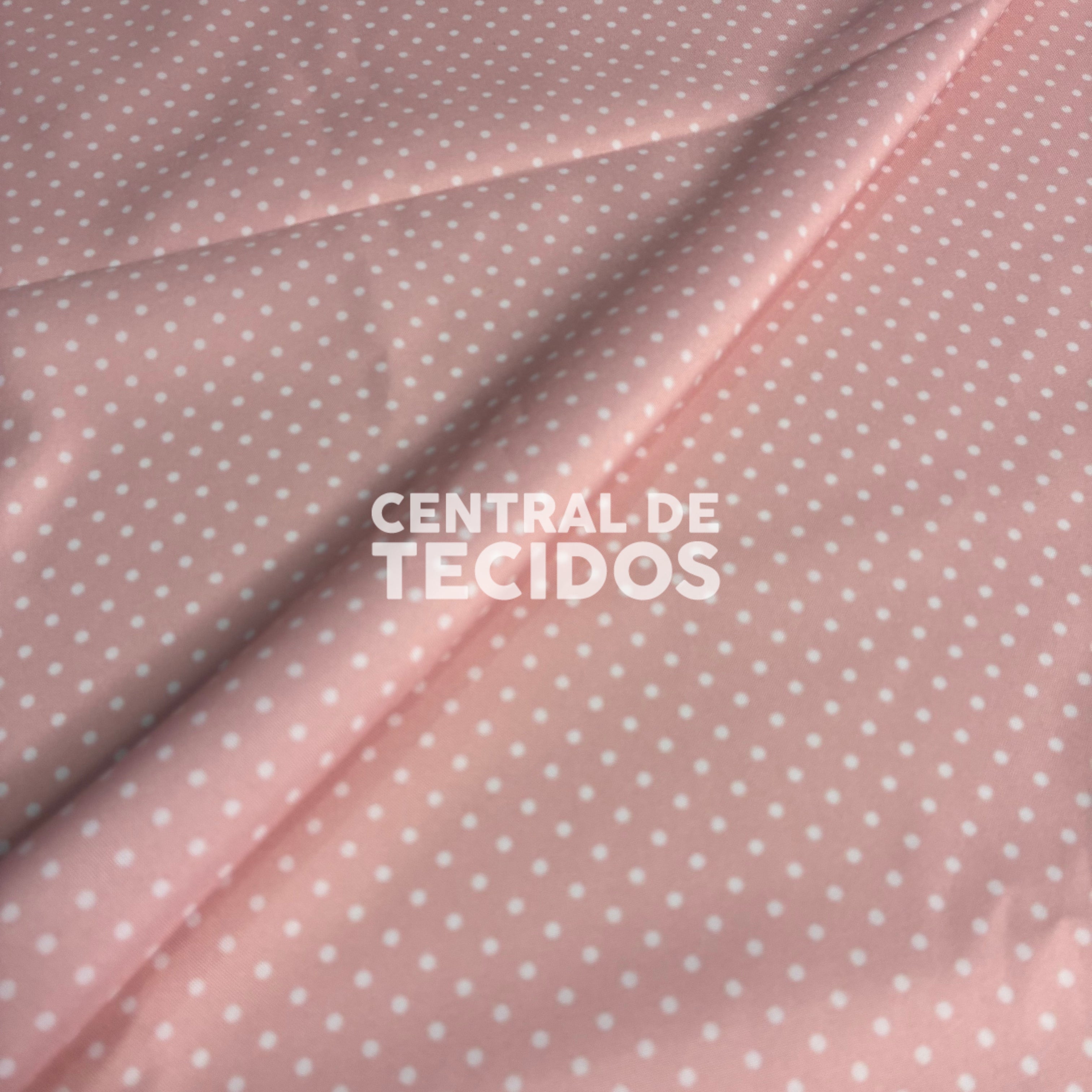 Oxfordine Digital Poá 3mm Fundo Rosa Bebê