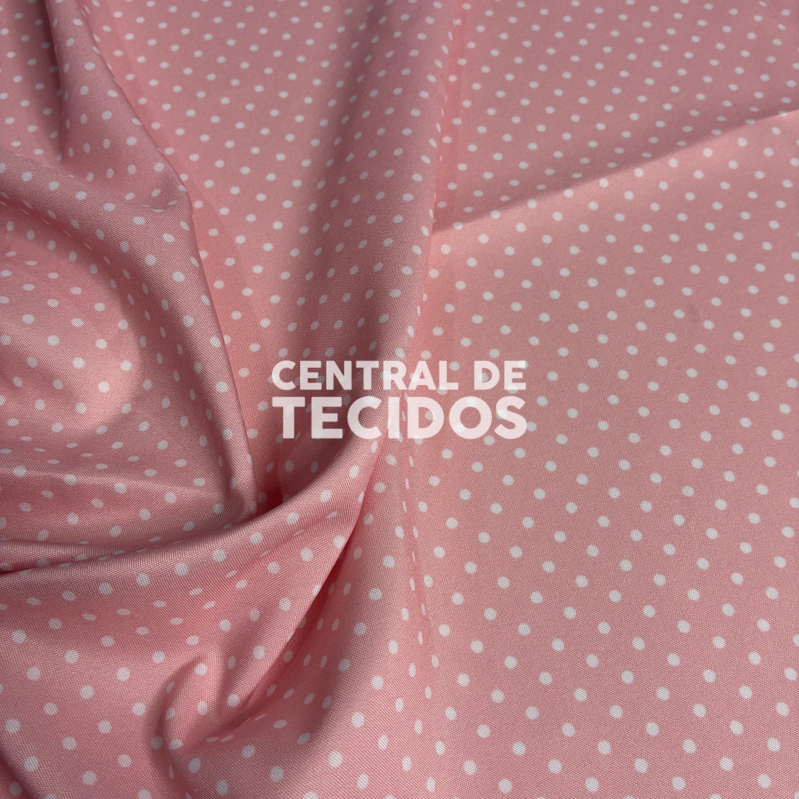 Oxfordine Digital Poá 3mm Fundo Rosinha
