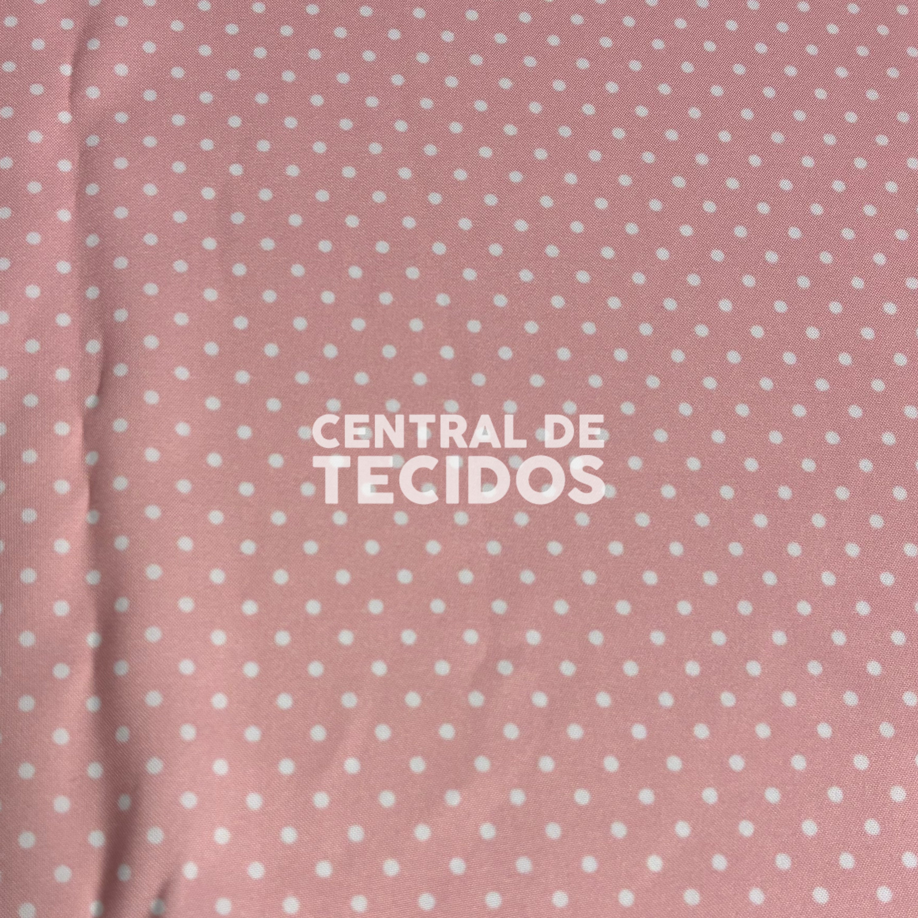 Oxfordine Digital Poá 3mm Fundo Rosinha