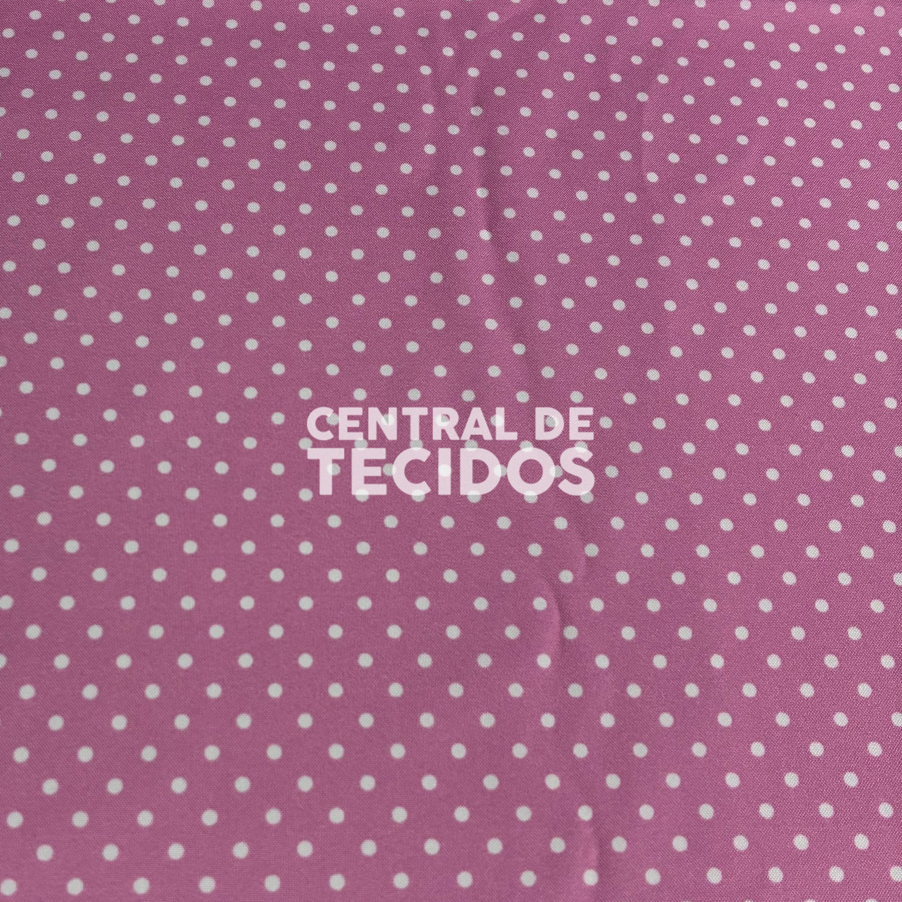 Oxfordine Digital Poá 3mm Fundo Rosa