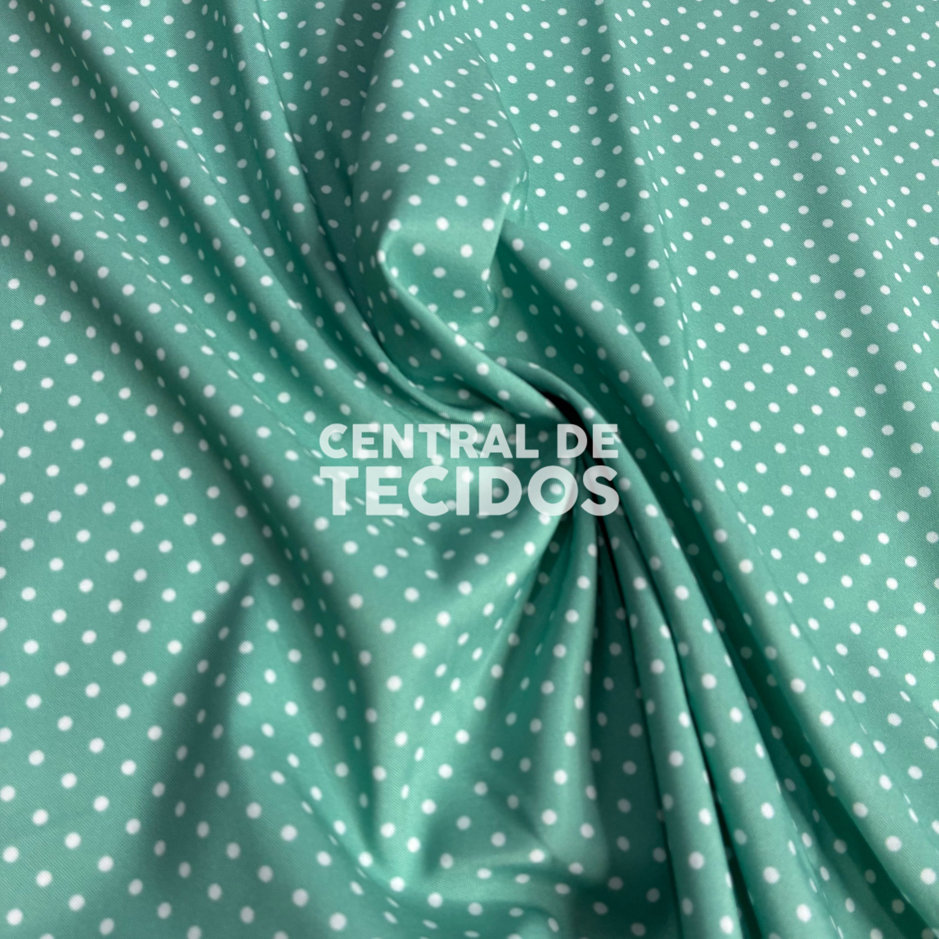 Oxfordine Digital Poá 3mm Fundo Verdinho
