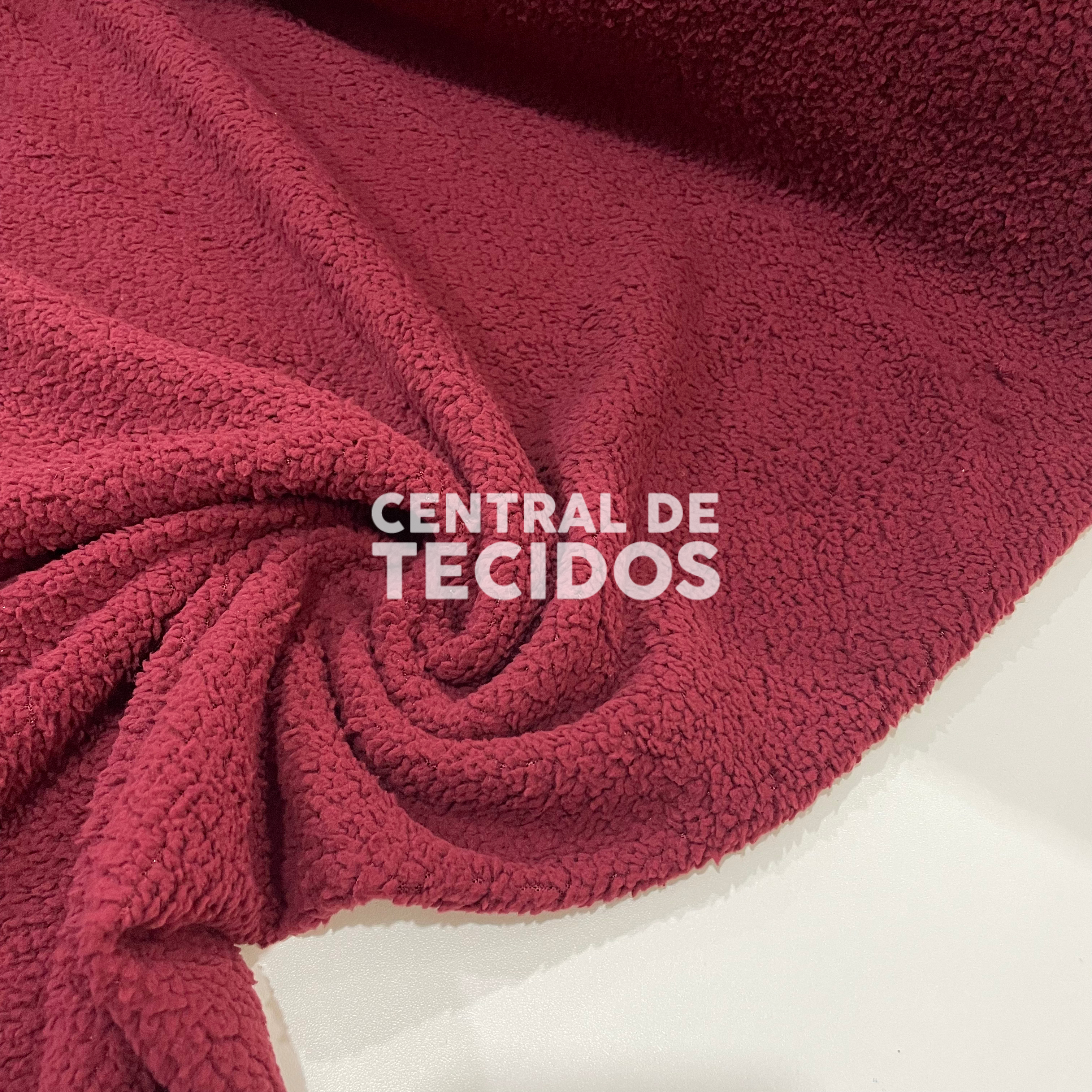 Pele Sherpa Baixa Vermelho Bordô