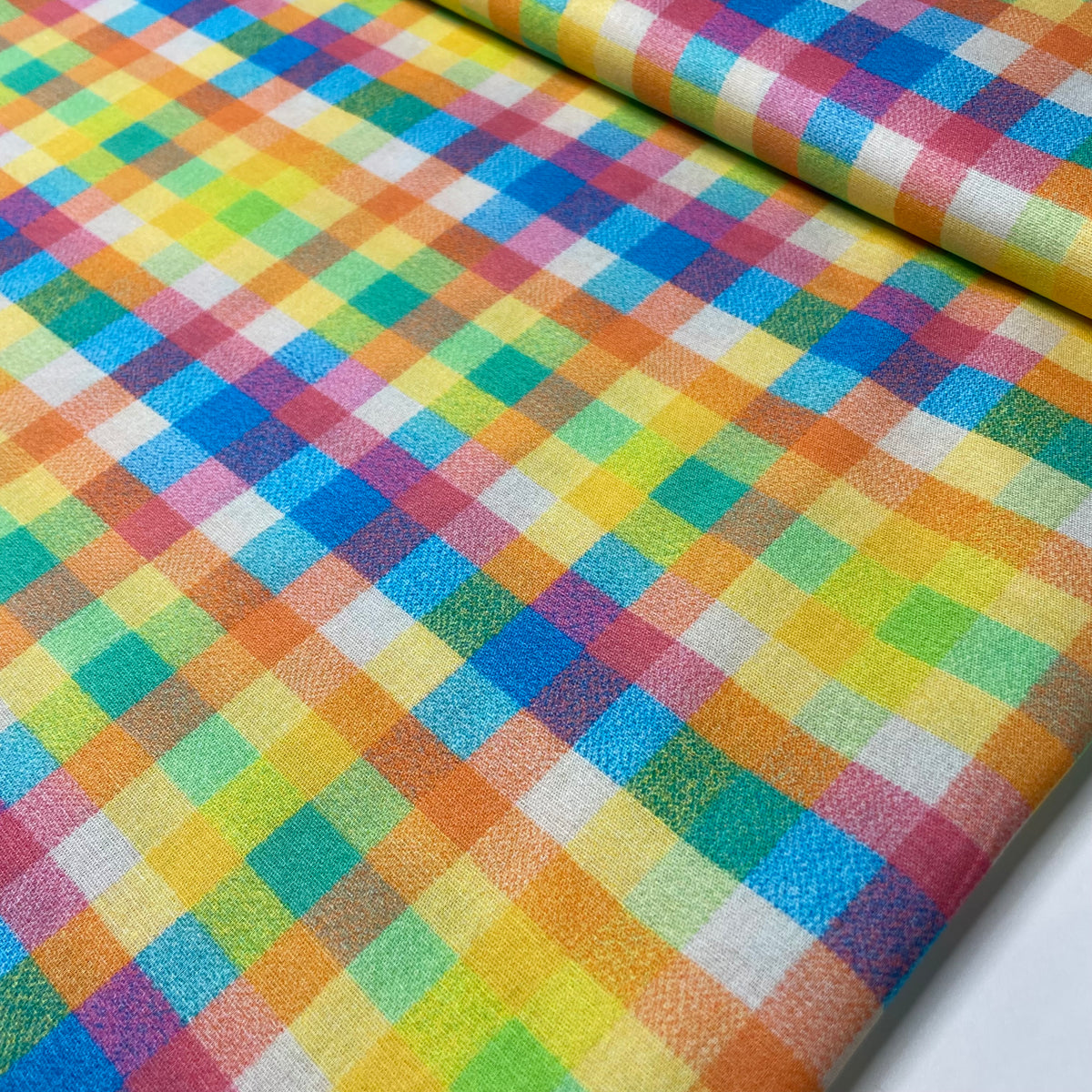 Tricoline Estampado Xadrez Multicolor