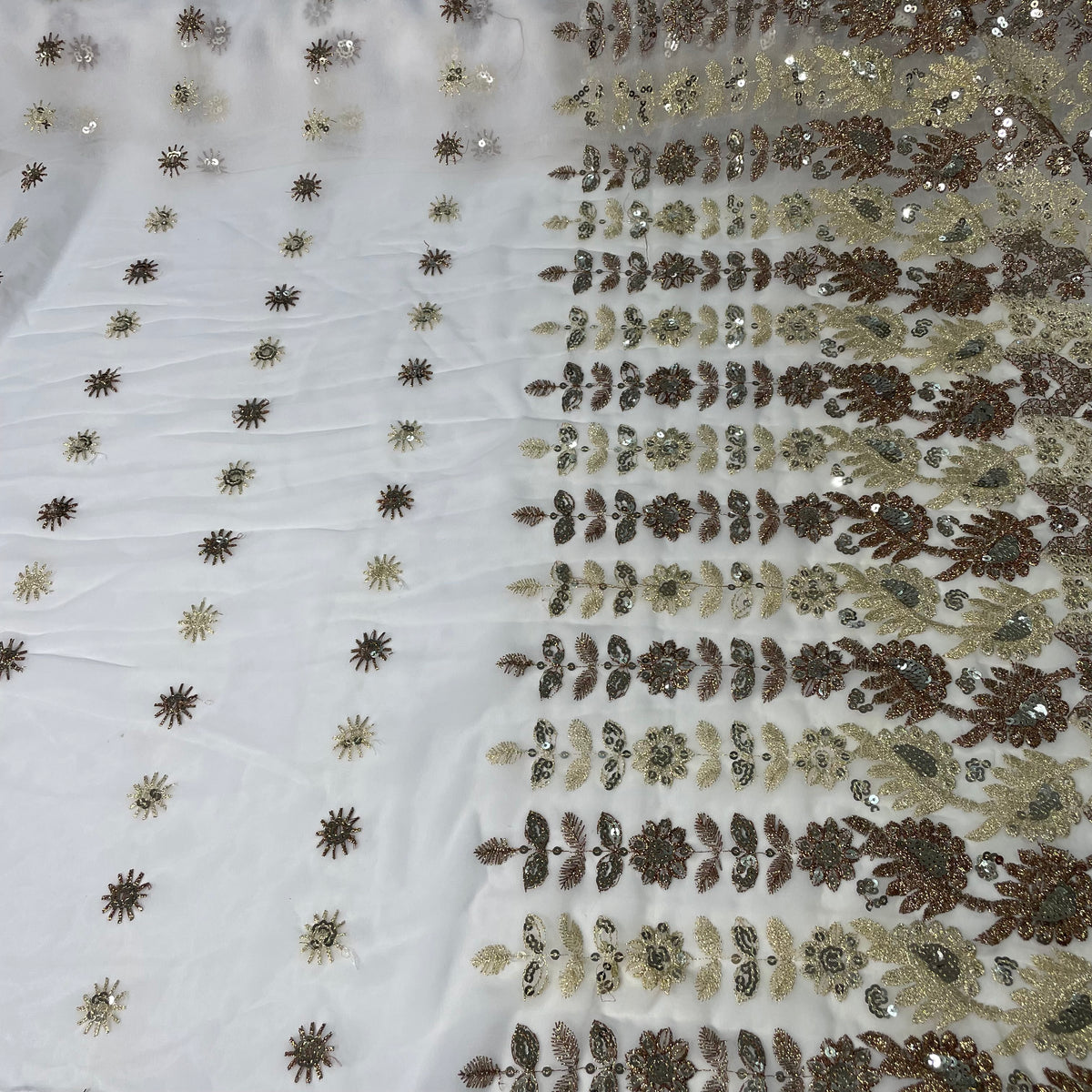 Chiffon Bordado Indiano Branco 2