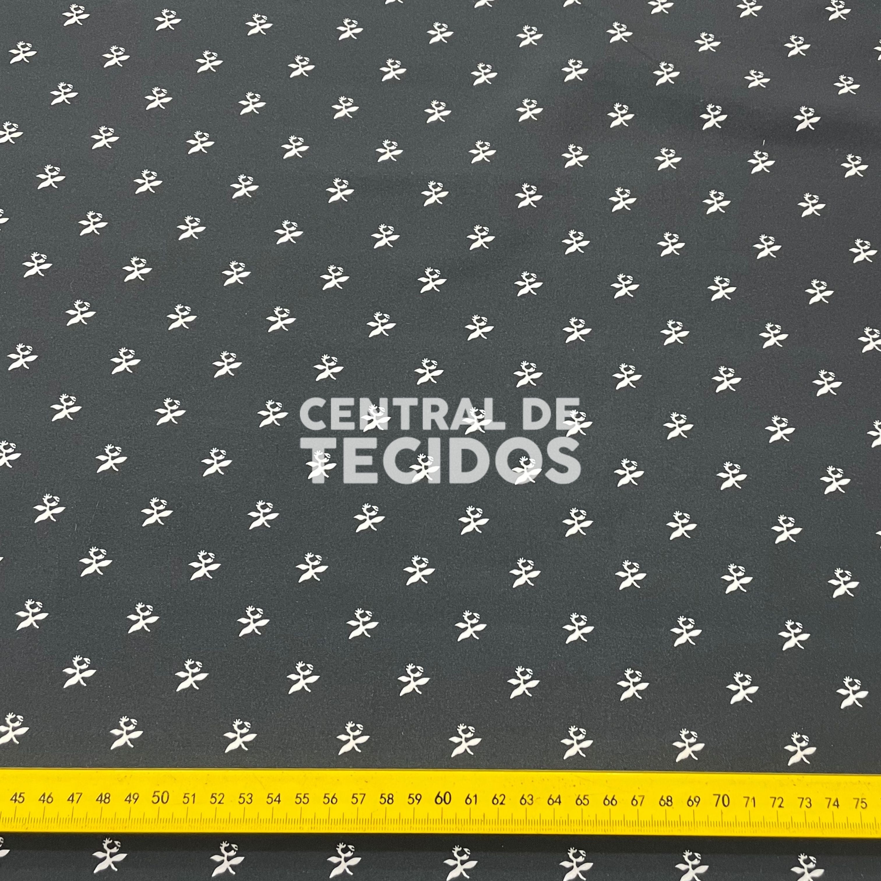 Microtel Digital Floral Fundo Preto
