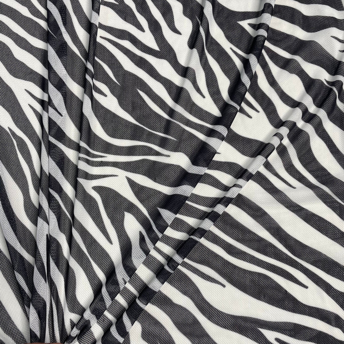 Tule com Elastano Digital Zebra