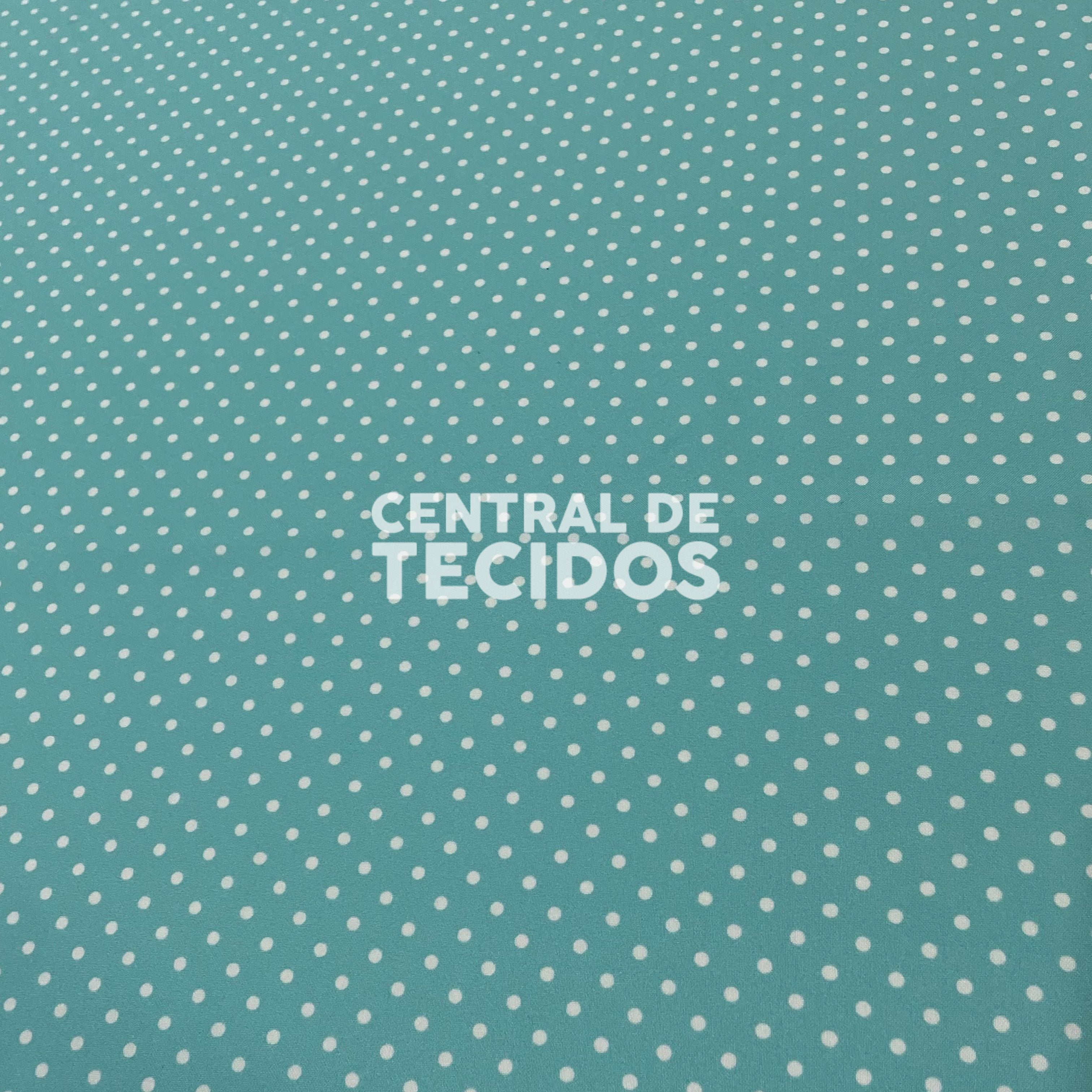 Oxfordine Digital Poá 3mm Fundo Verde Menta