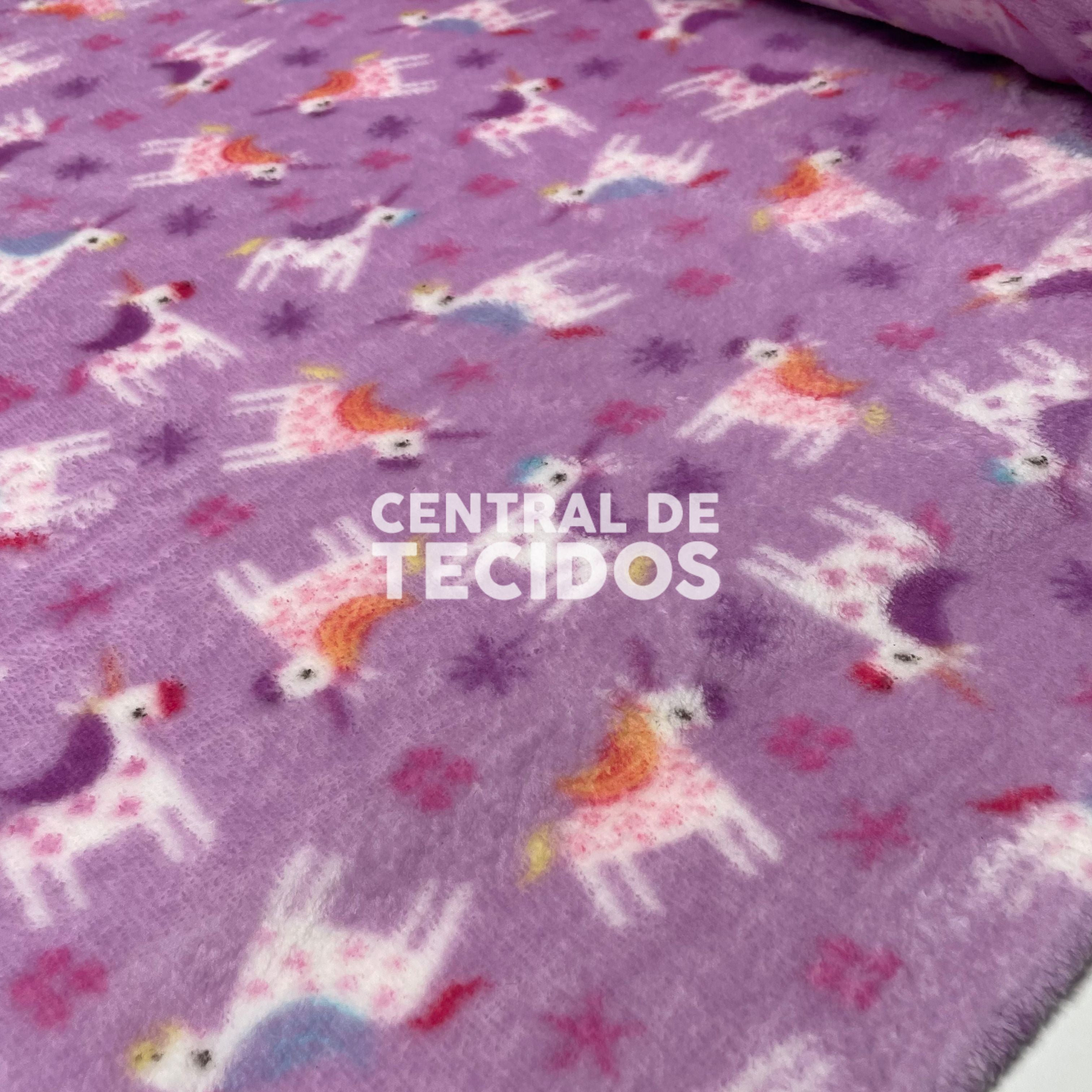 Fleece Térmica Lilás Unicórnios