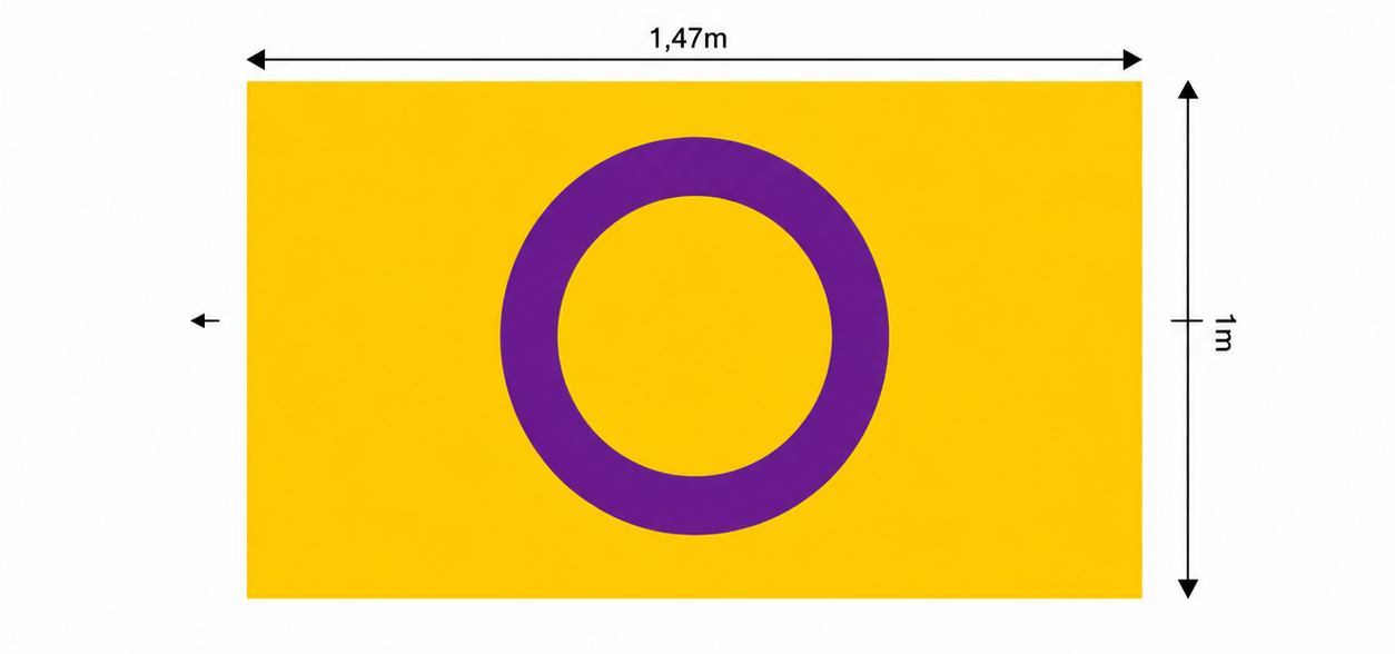 Bandeira em Microtel Orgulho Intersexo