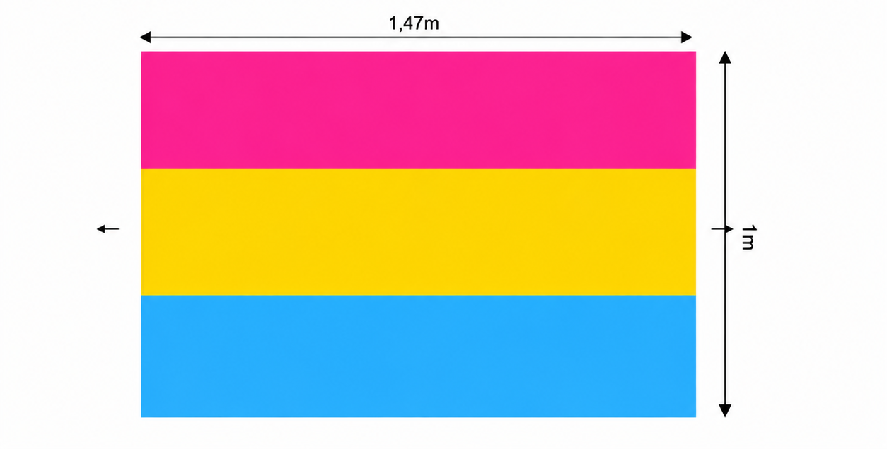 Bandeira em Microtel Orgulho Pansexual