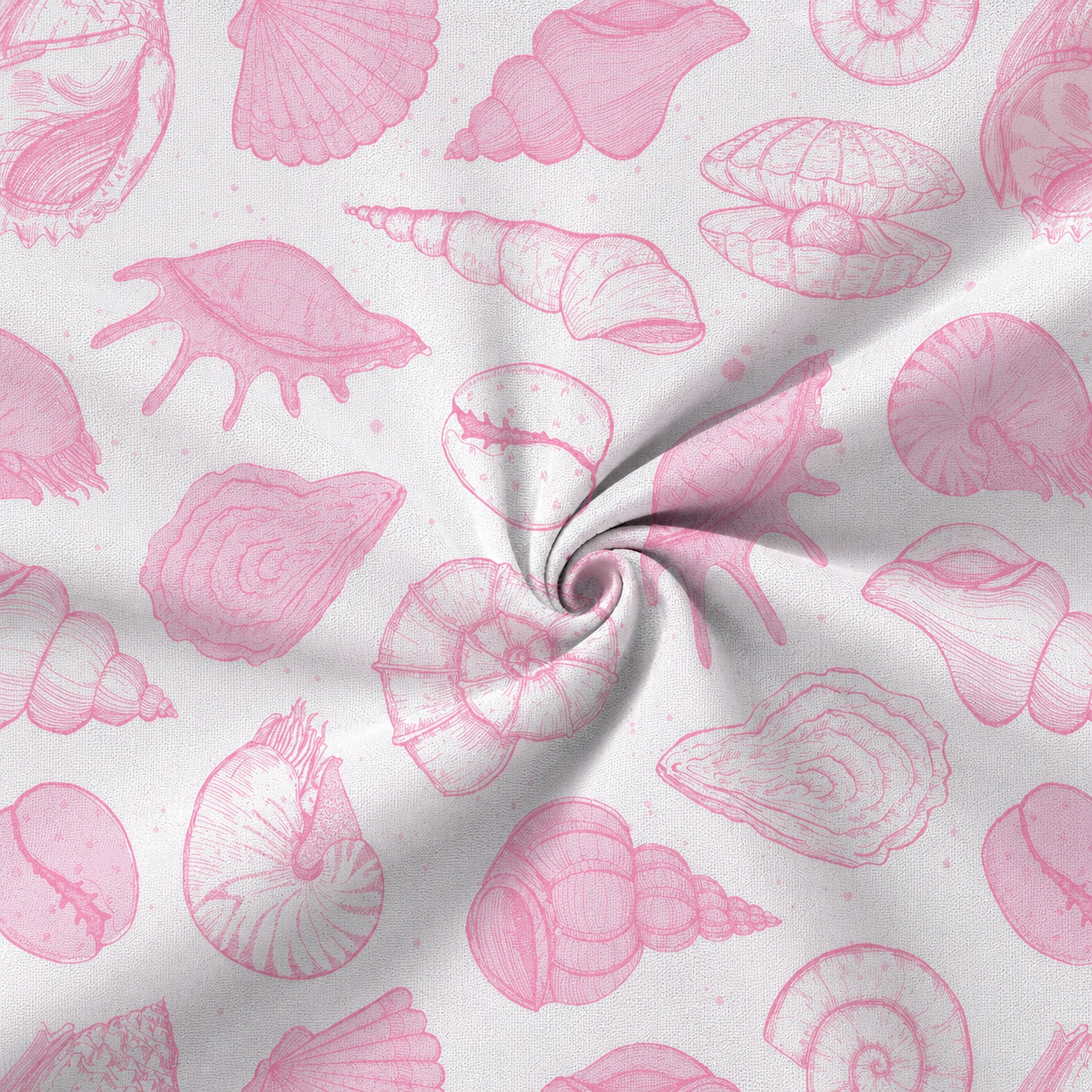 Oxford Digital Conchas Rosa Fundo Rosa