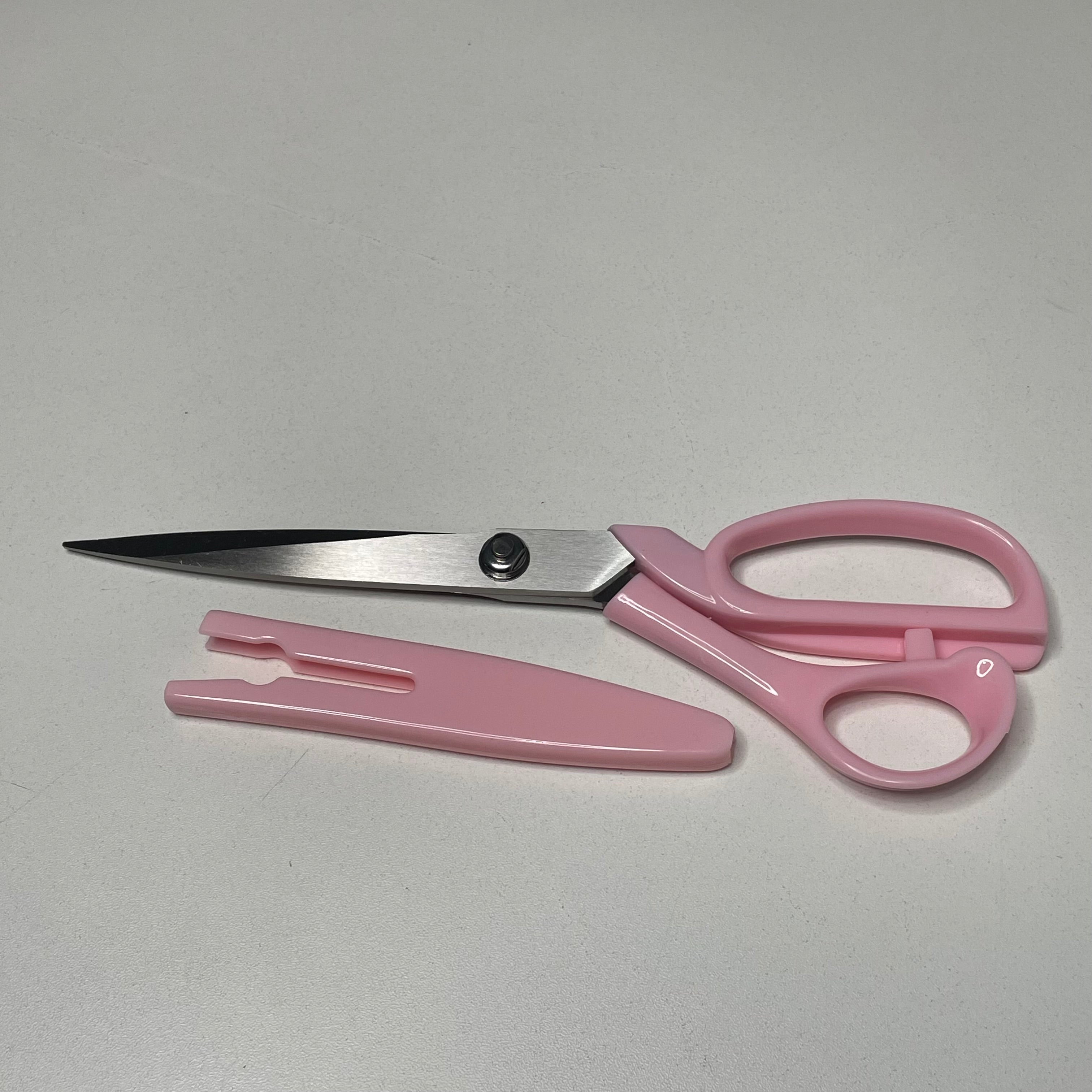 Tesoura Inox com Capa Rosa Bebê