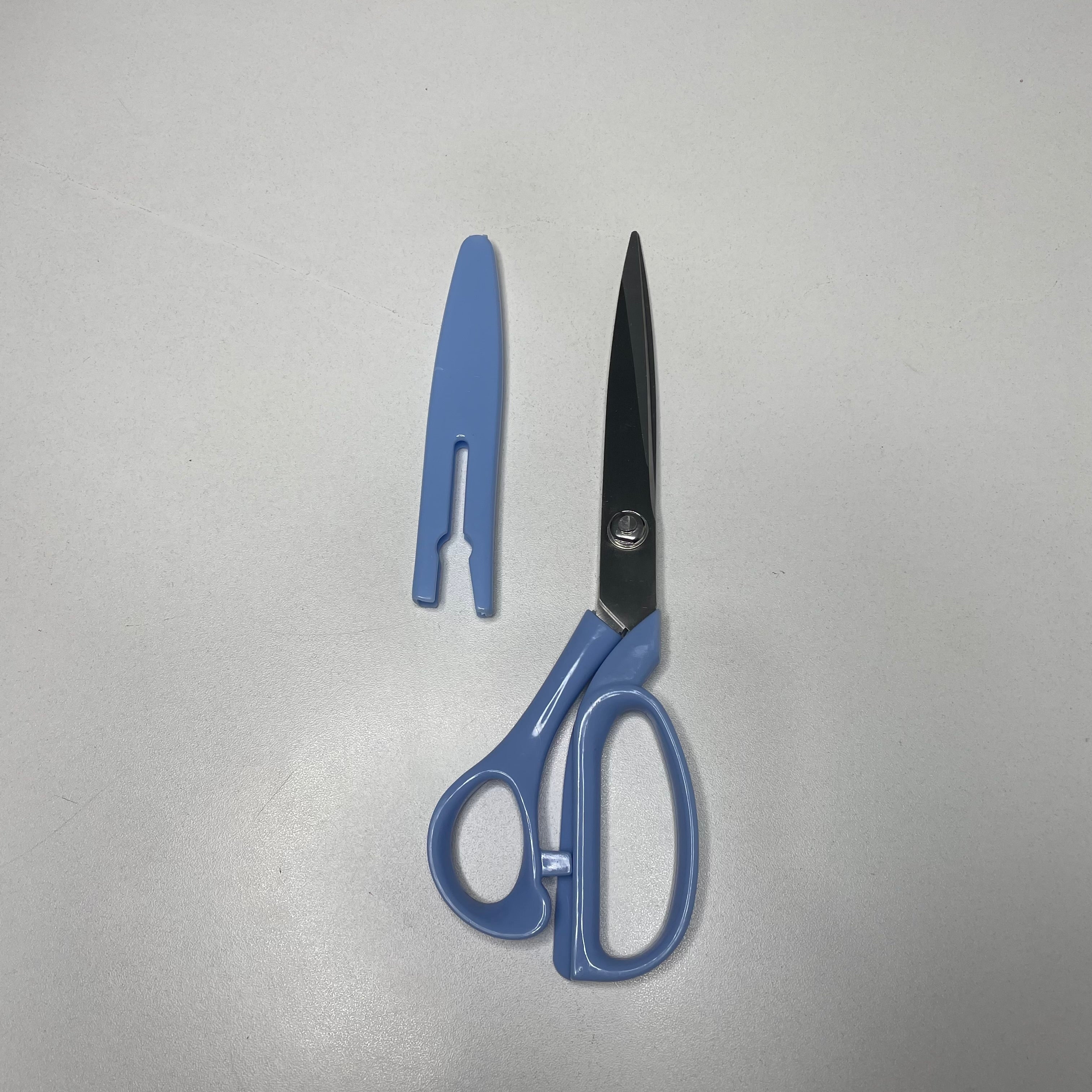 Tesoura Inox com Capa Azul Bebê