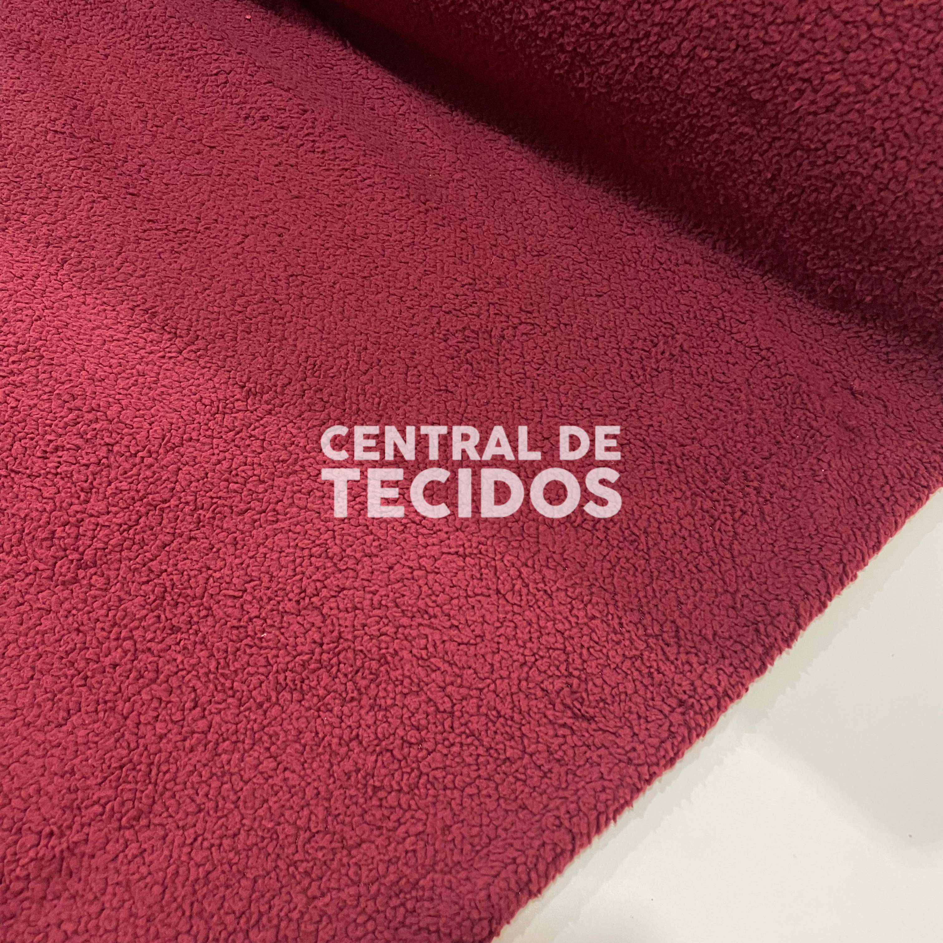 Pele Sherpa Baixa Vermelho Bordô