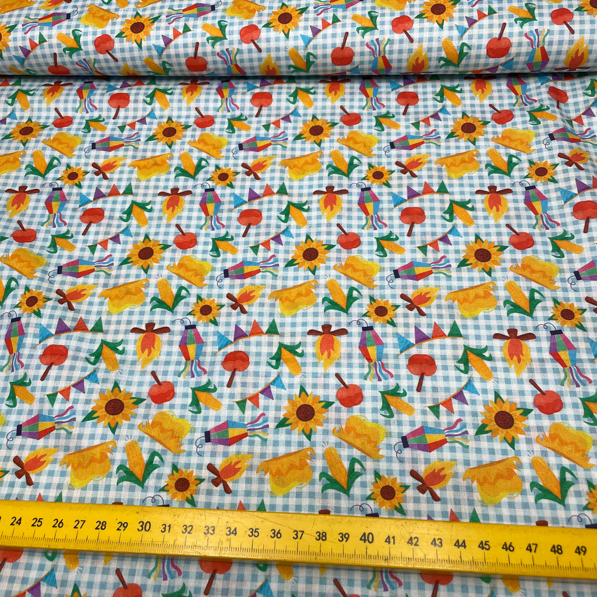 Tricoline Estampado Xadrez Quintal de São João
