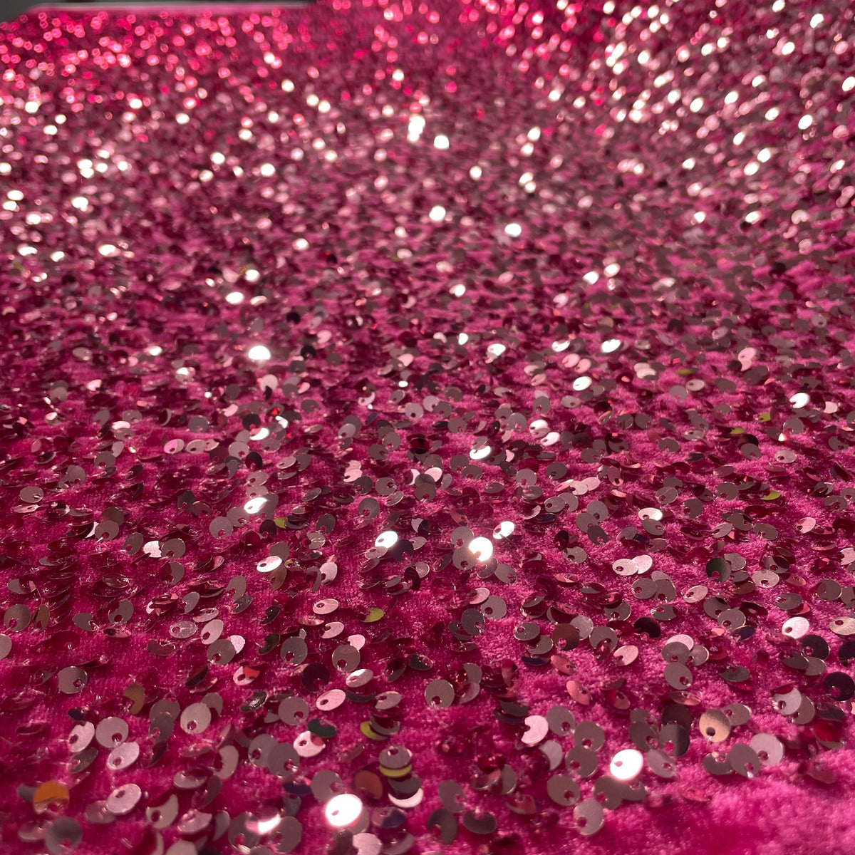 Veludo Paetê Degradê Rosa e Prata