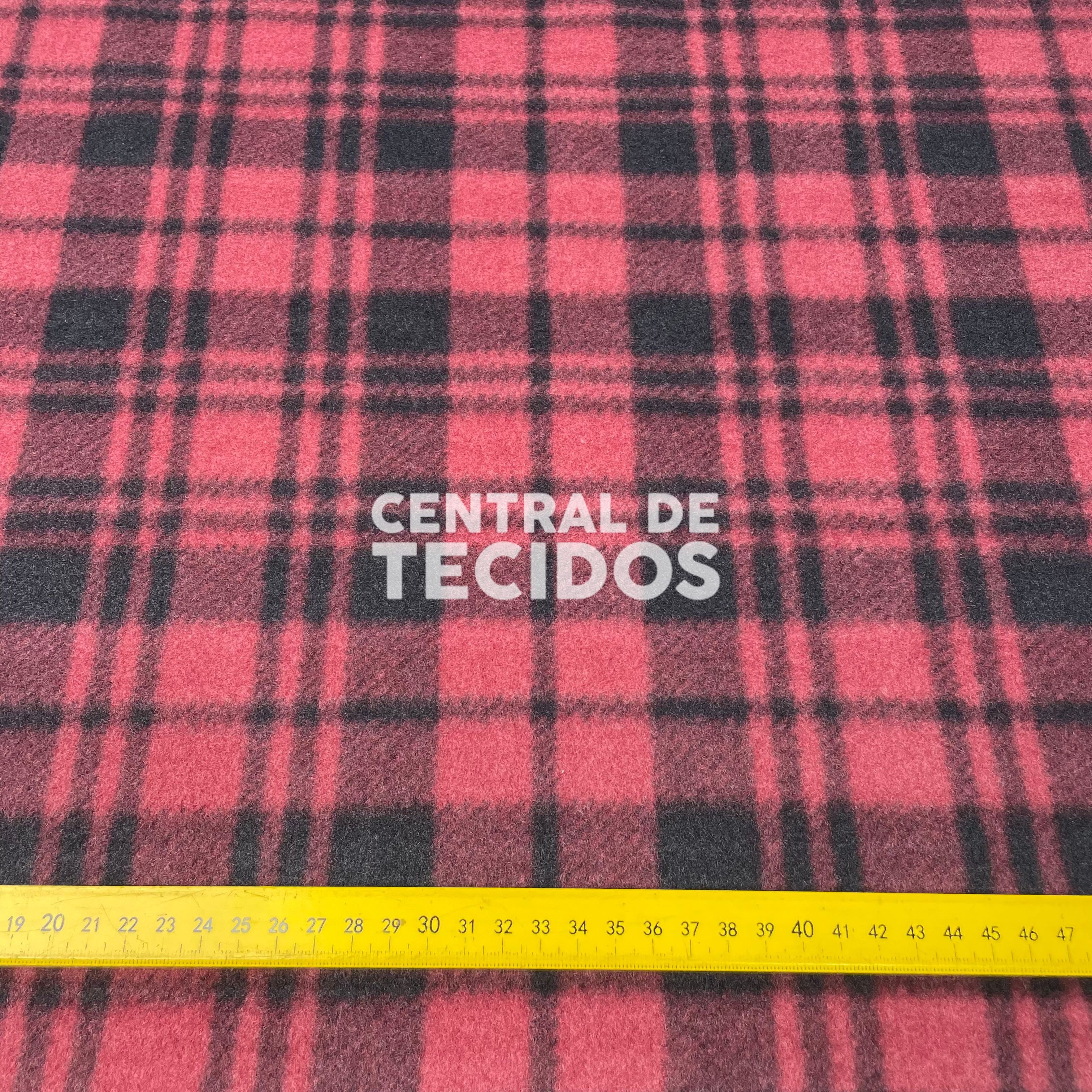Soft Térmico Xadrezinho Vermelho Bordô e Preto