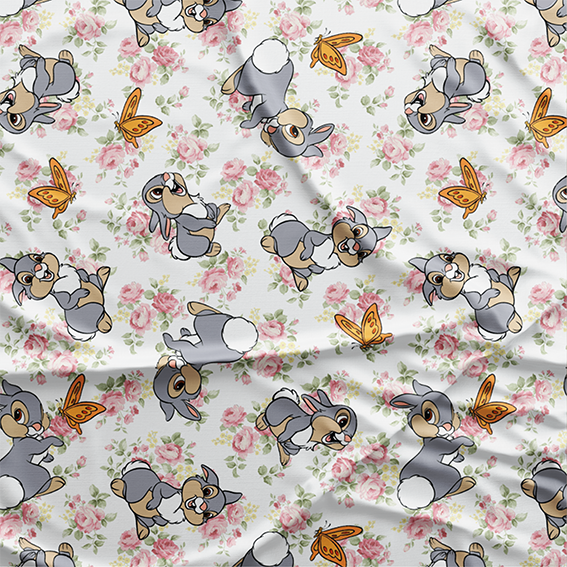 Microtel Digital Coelho e Borboletas Floral