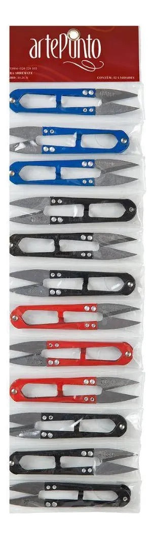 Kit 12 Tesouras de arremate metálicas