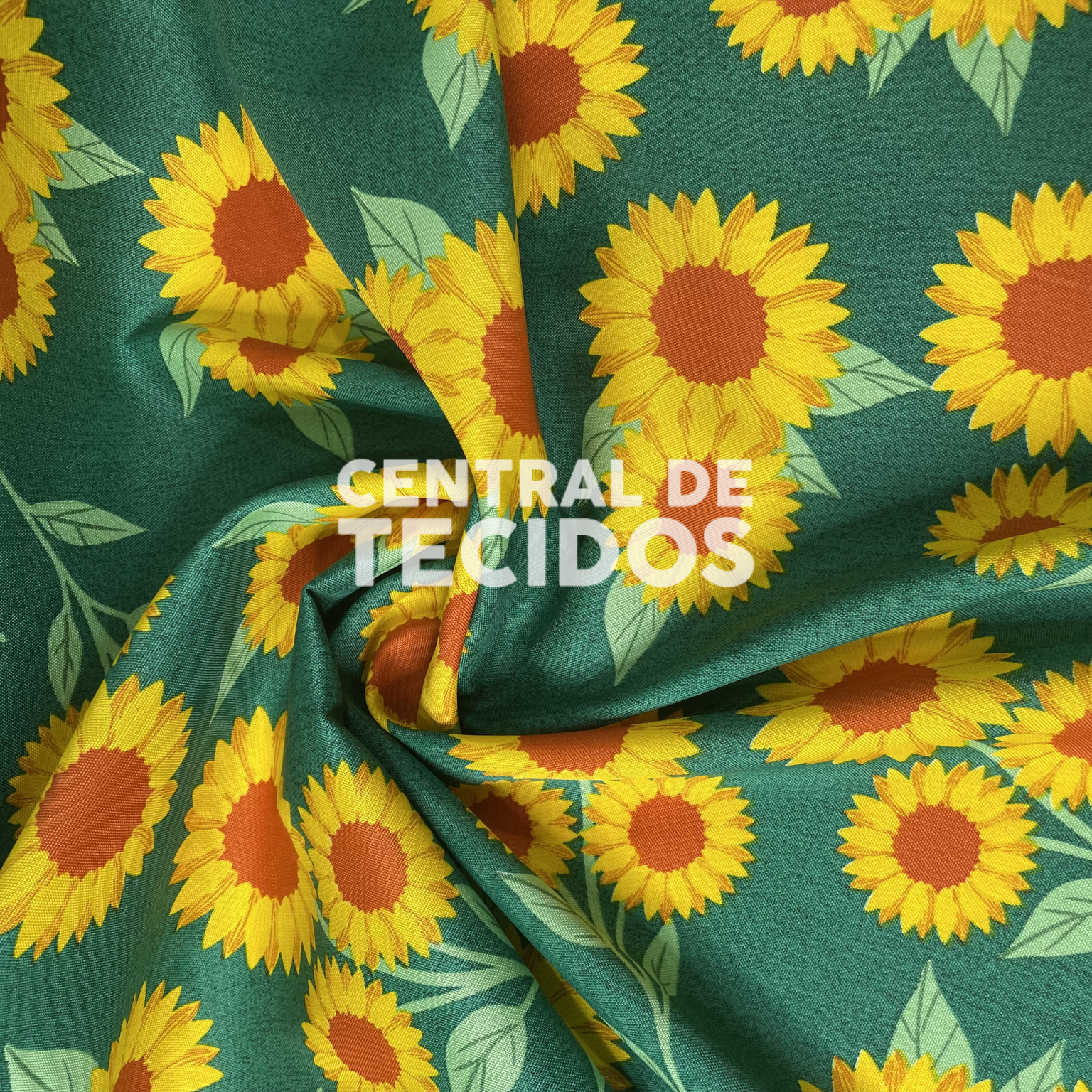 Oxford Girassol Fundo Verde