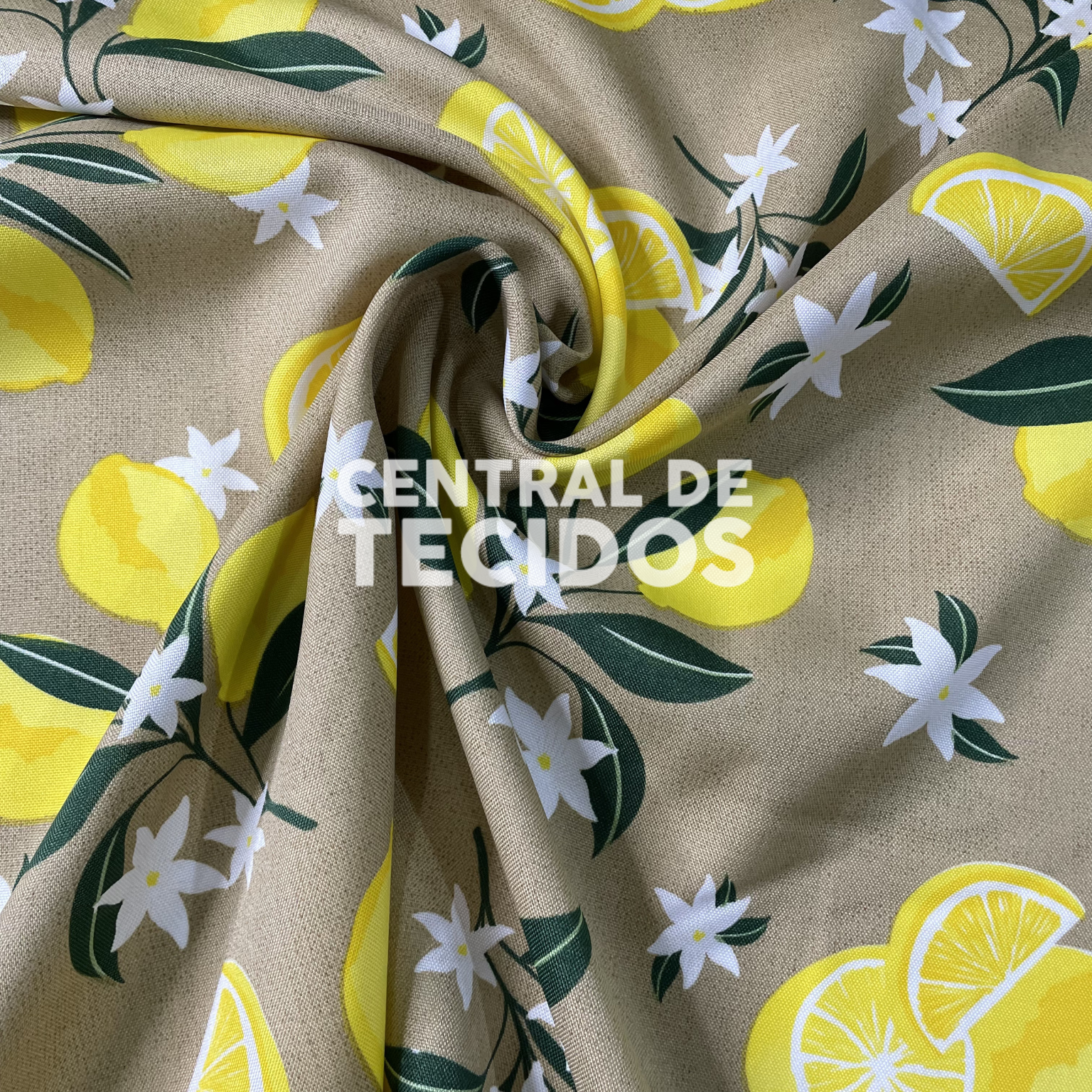 Oxford Limões Fundo Bege