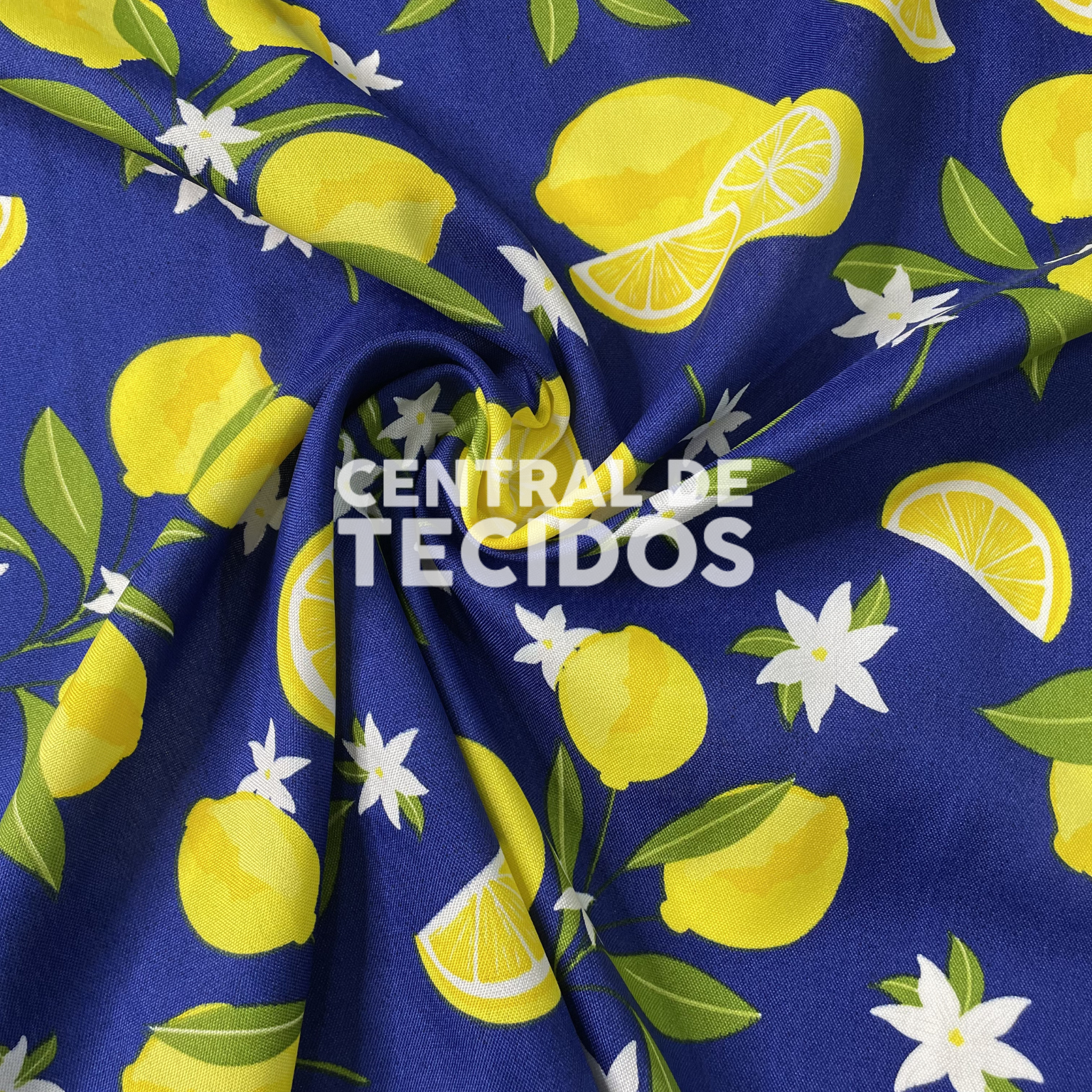 Oxford Limões Fundo Azul