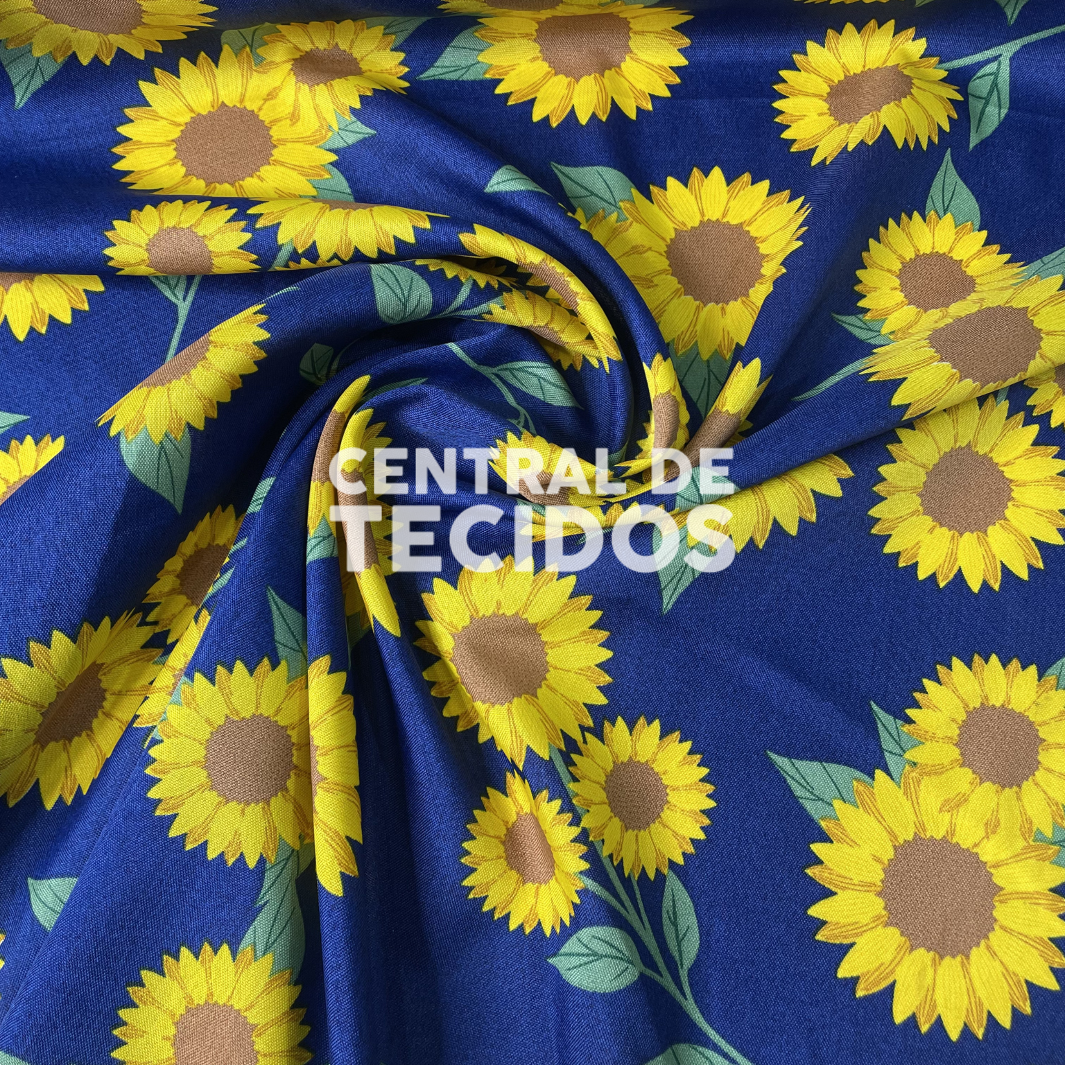 Oxford Girassol Fundo Azul
