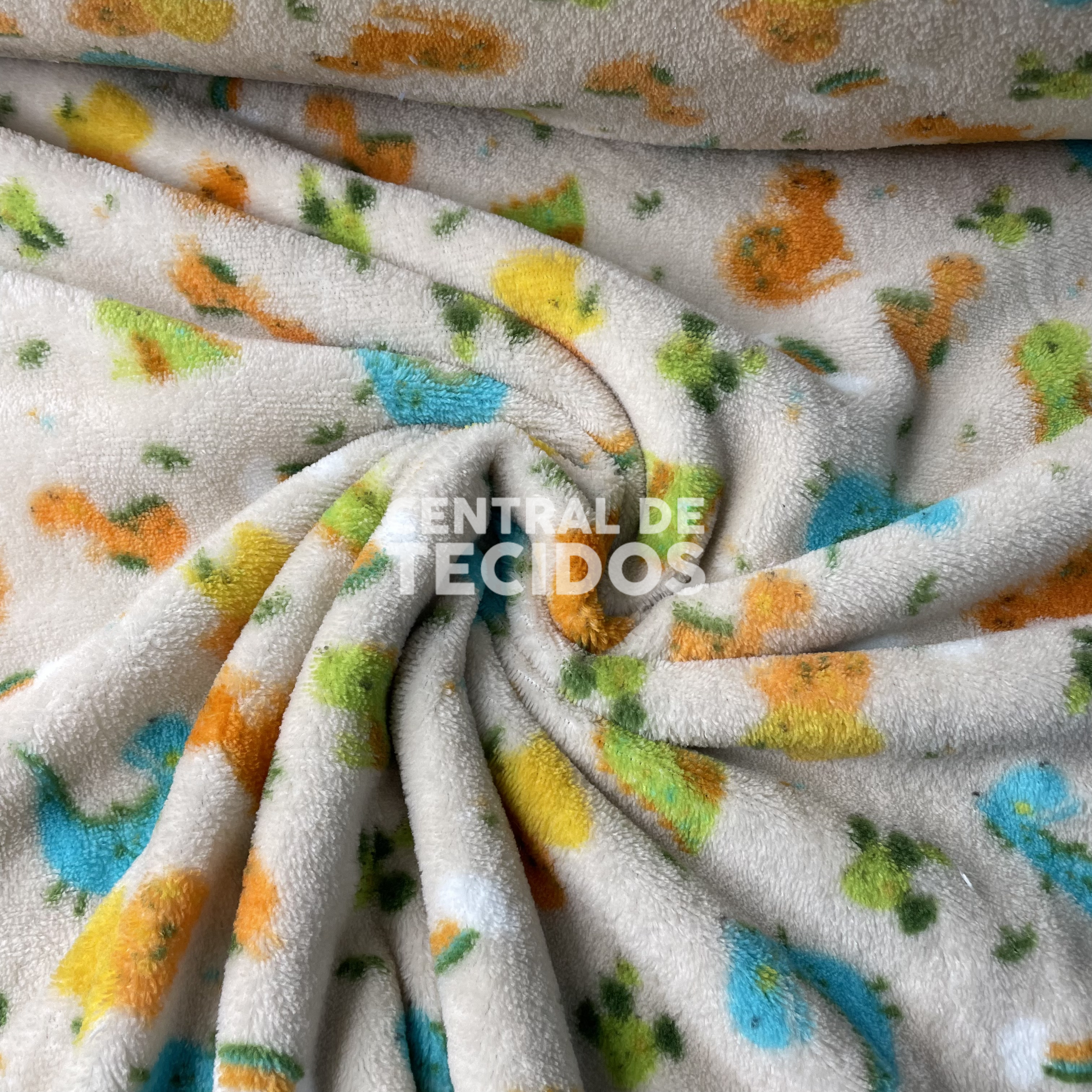 Fleece Térmica Bege Dinossauros