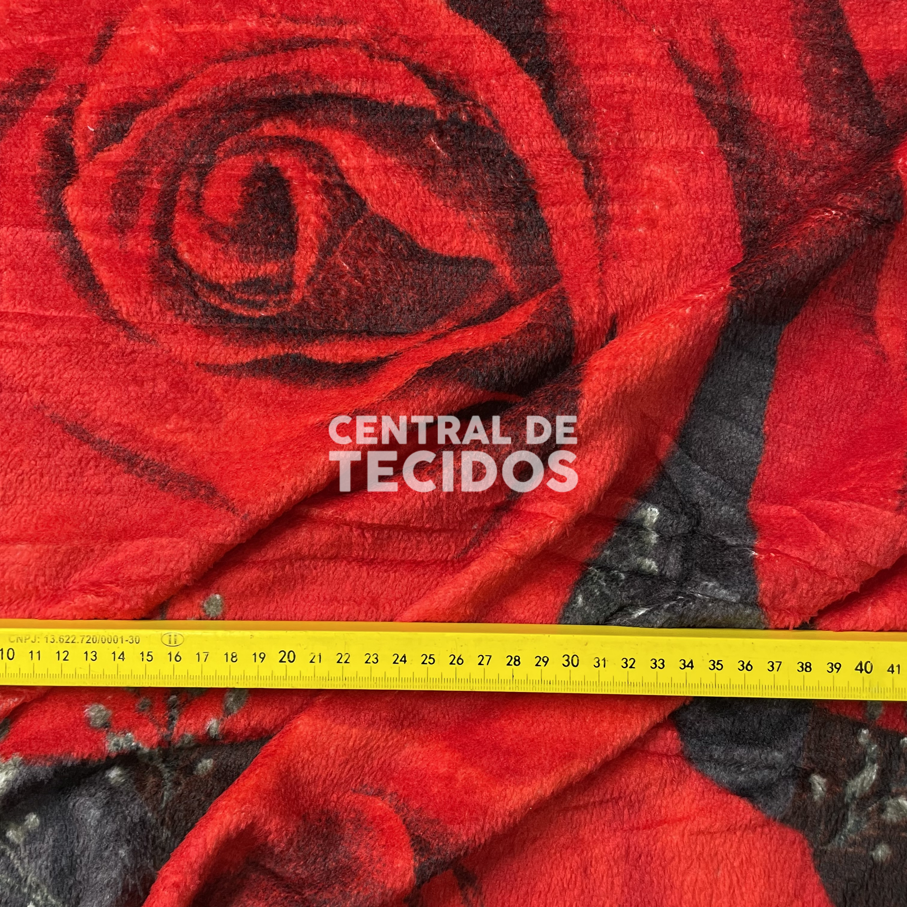 Manta Casal Fleece Rosas Vermelhas 180x220cm