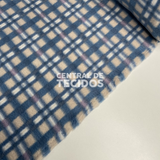 Soft Térmico Xadrez Azul e Nude