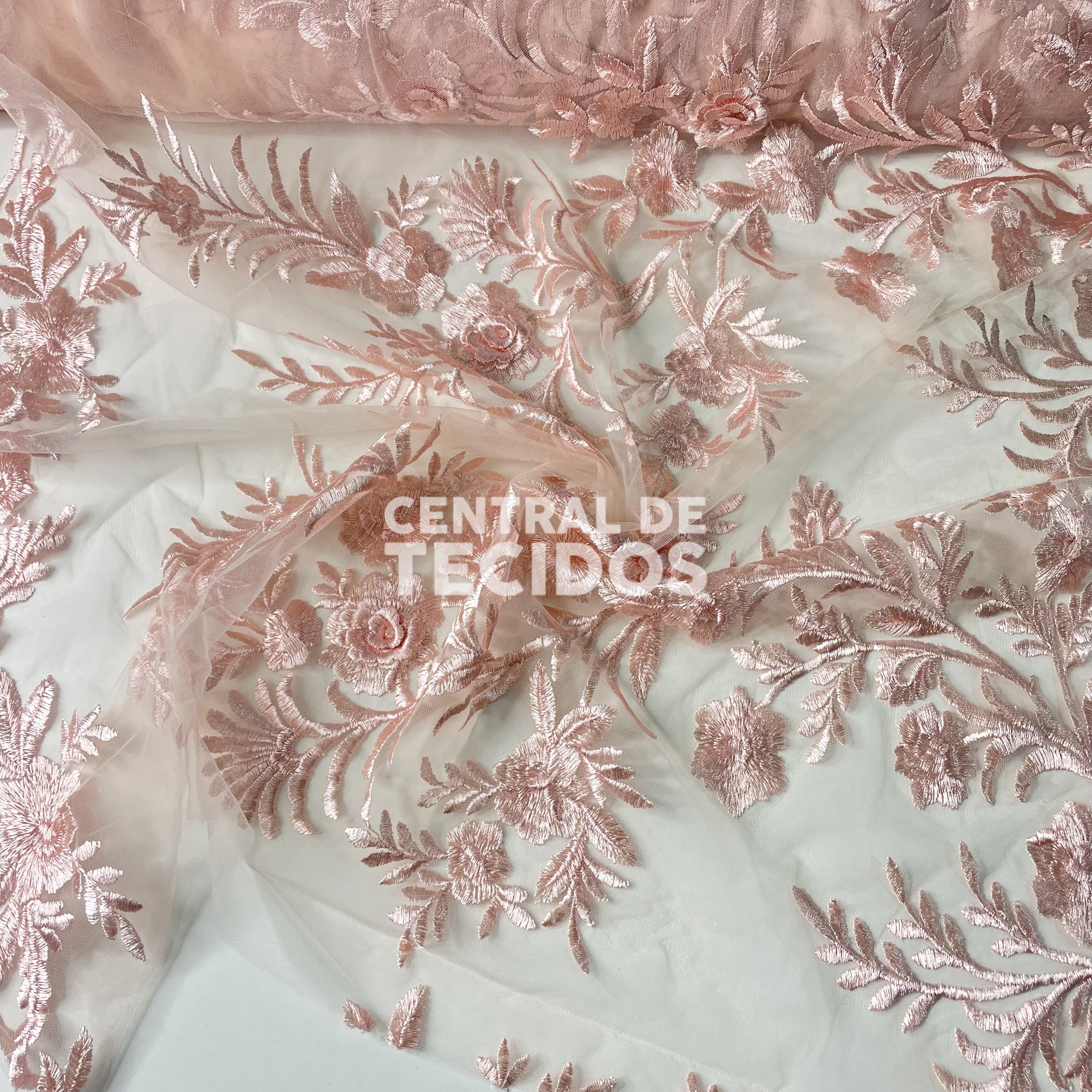Tule Bordado London 3D Rose