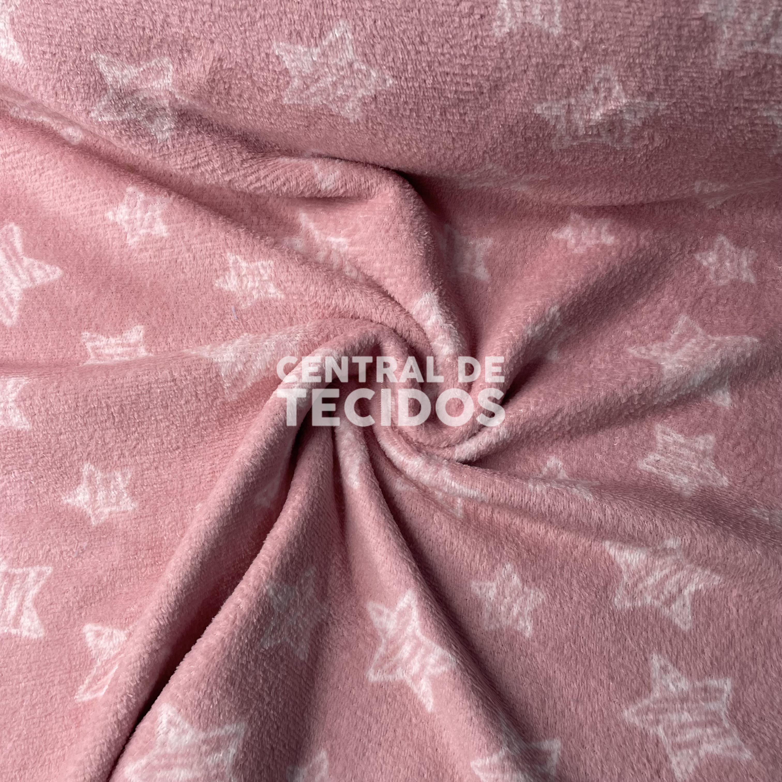 Fleece Térmica Rosinha Estrelas