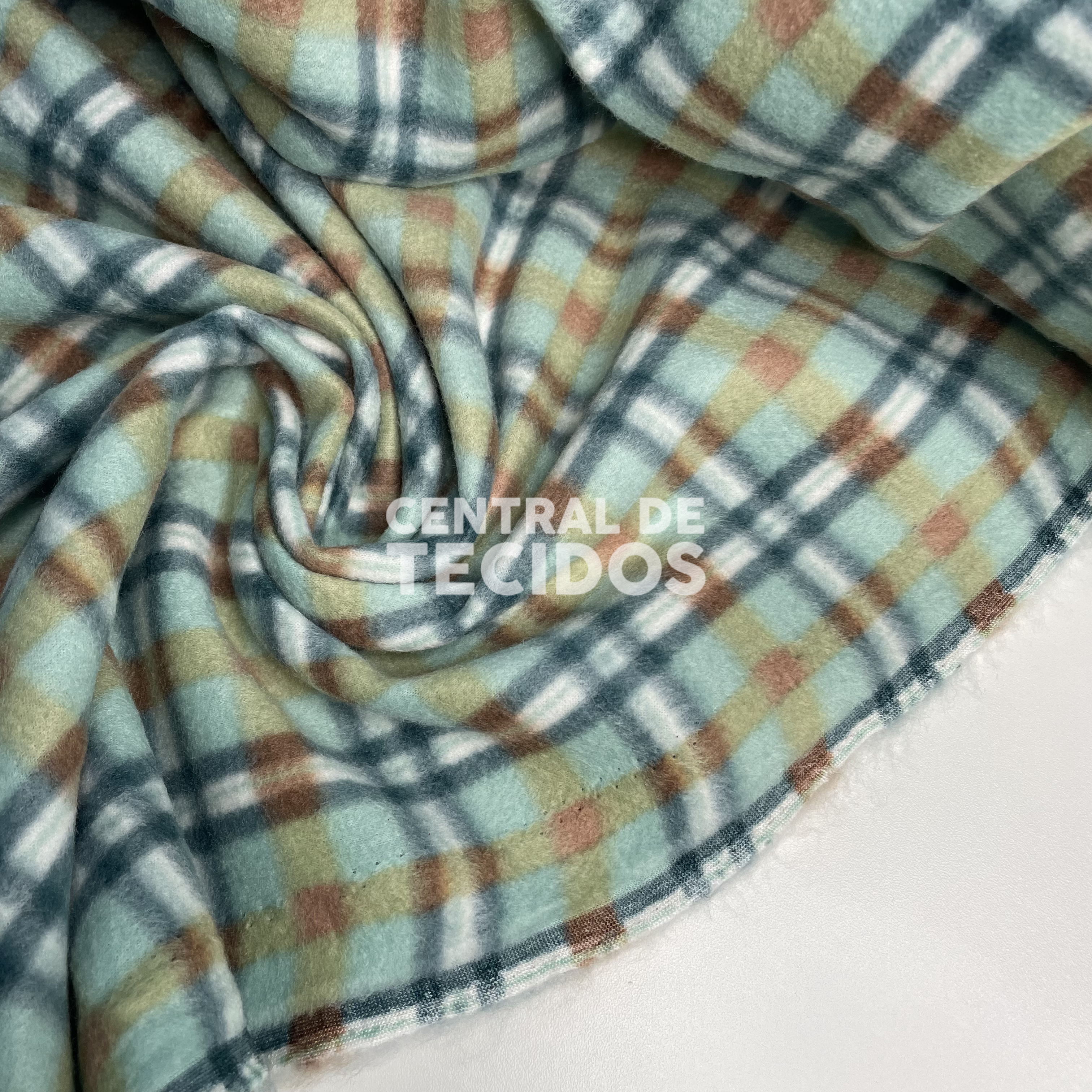 Soft Térmico Xadrez Verde Menta