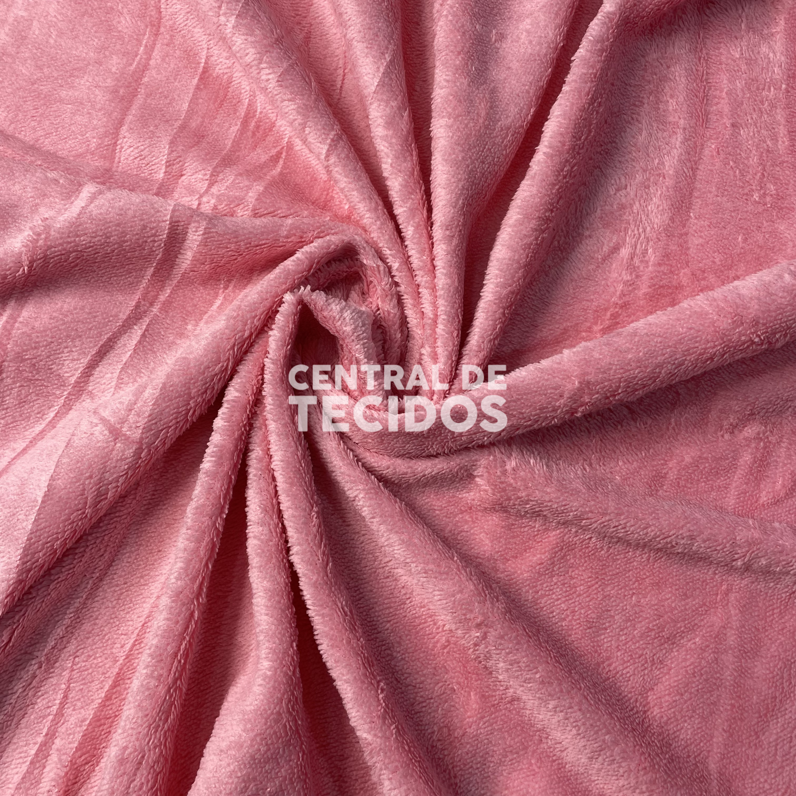 Manta Casal Fleece Liso Rosa 180x220cm