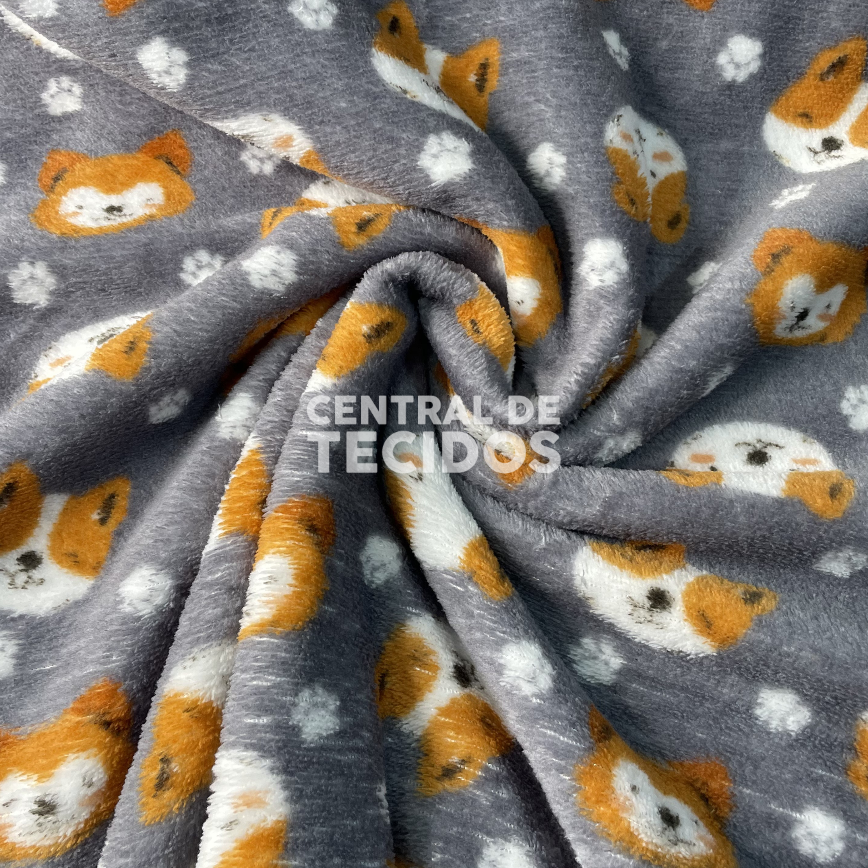 Fleece Térmica Cachorros Cinza
