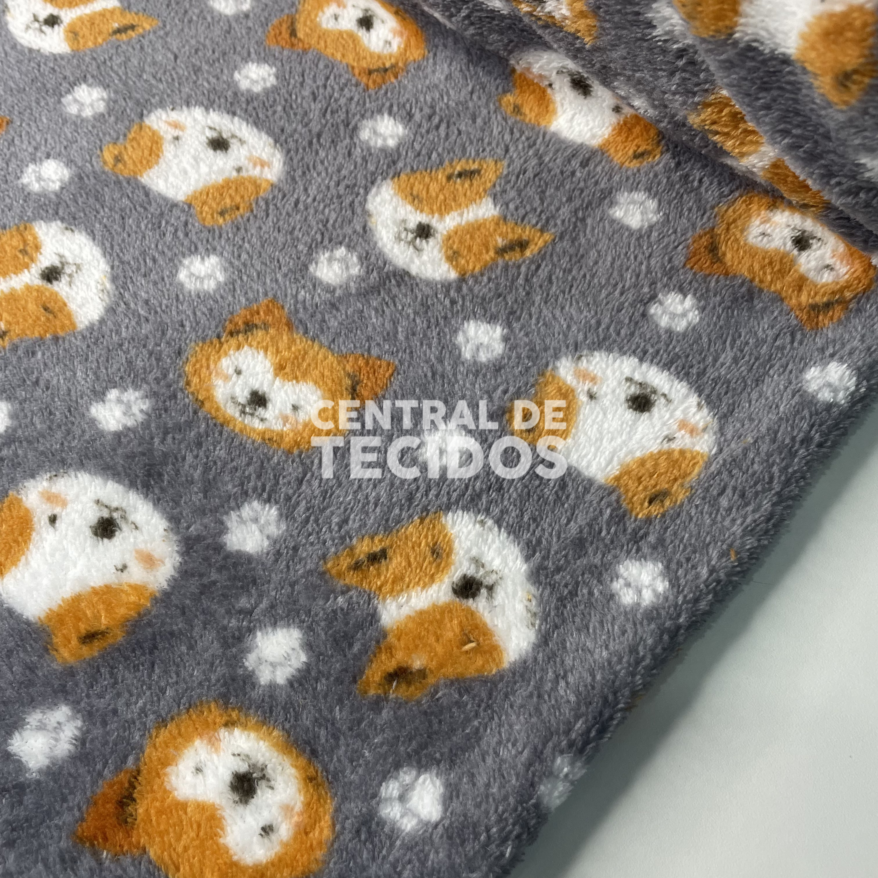 Fleece Térmica Cachorros Cinza