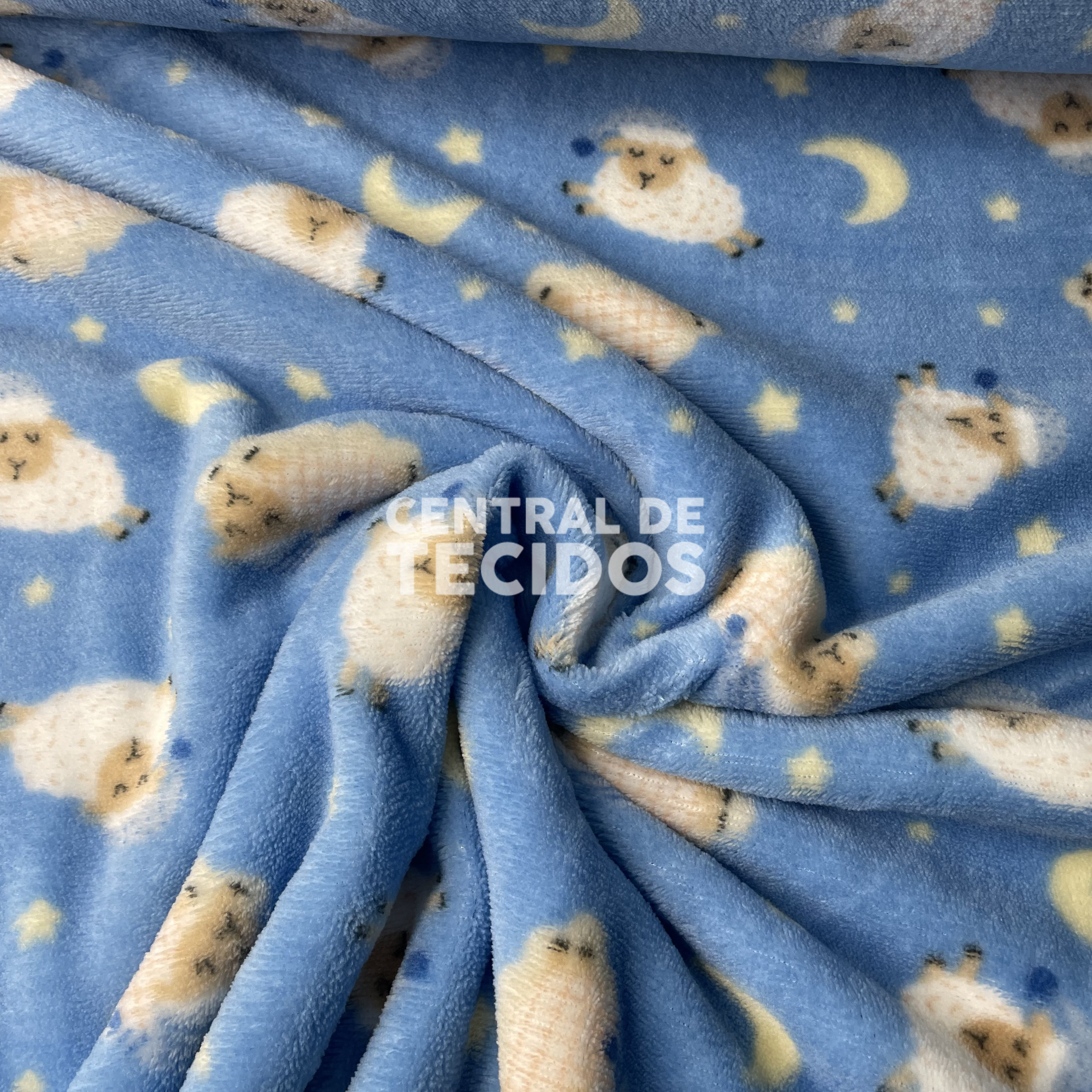 Fleece Térmica Azul Carneirinhos