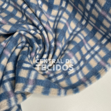 Soft Térmico Xadrez Azul e Nude