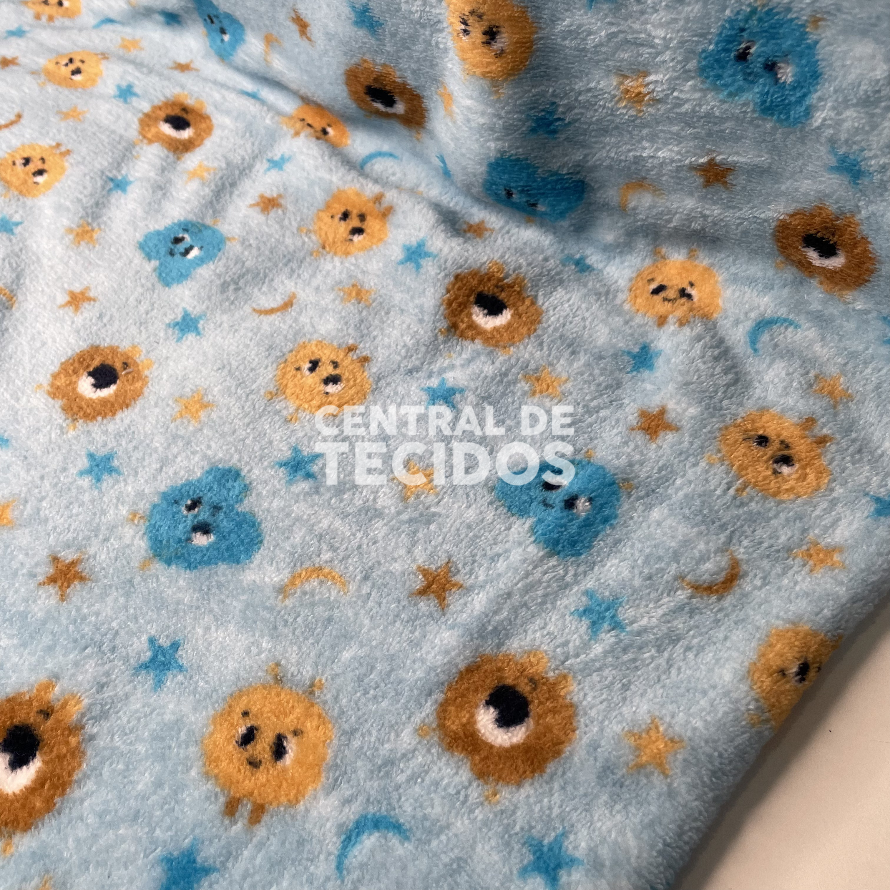 Fleece Térmica Azul Bichinhos