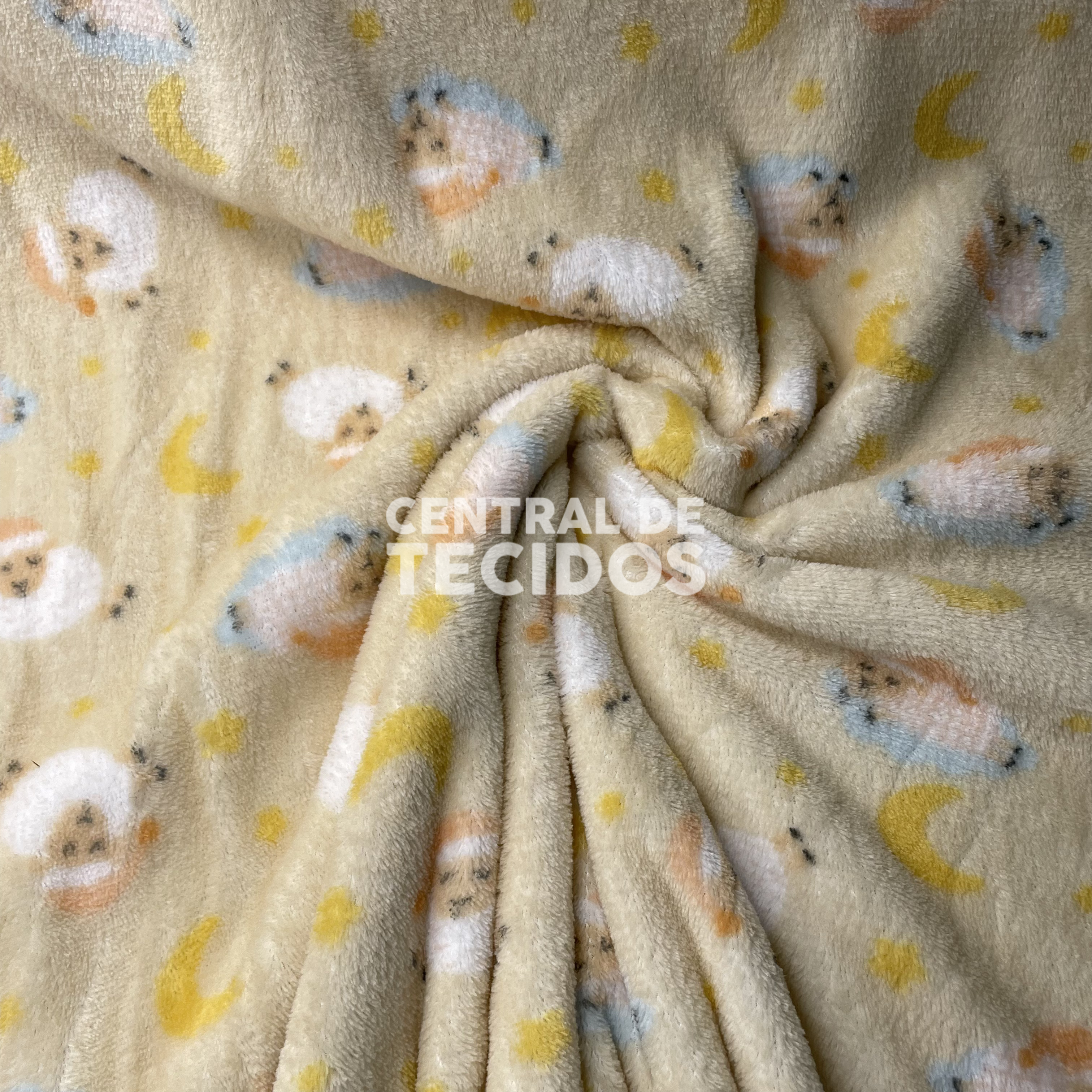 Fleece Térmica Amarelo Carneirinhos