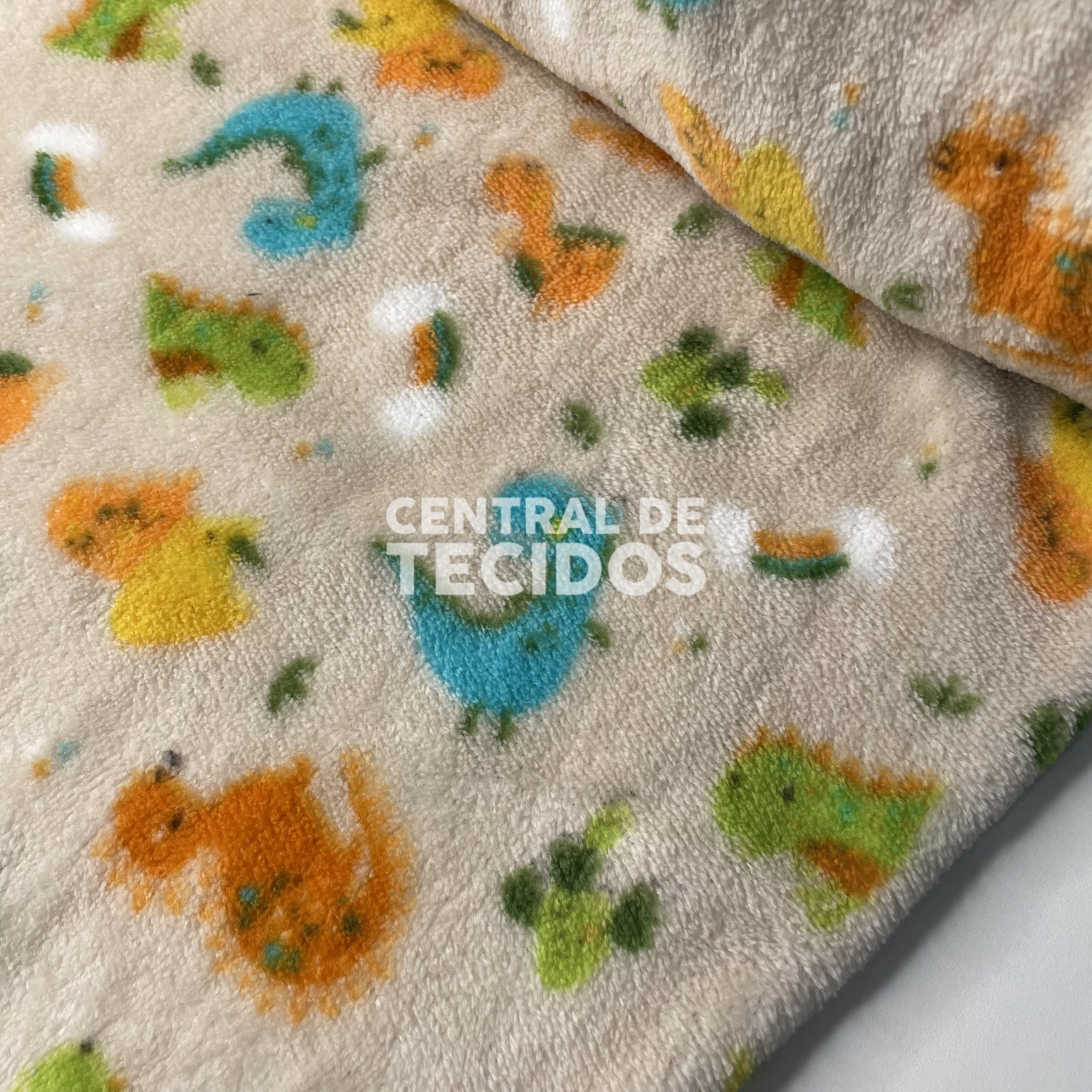 Fleece Térmica Bege Dinossauros