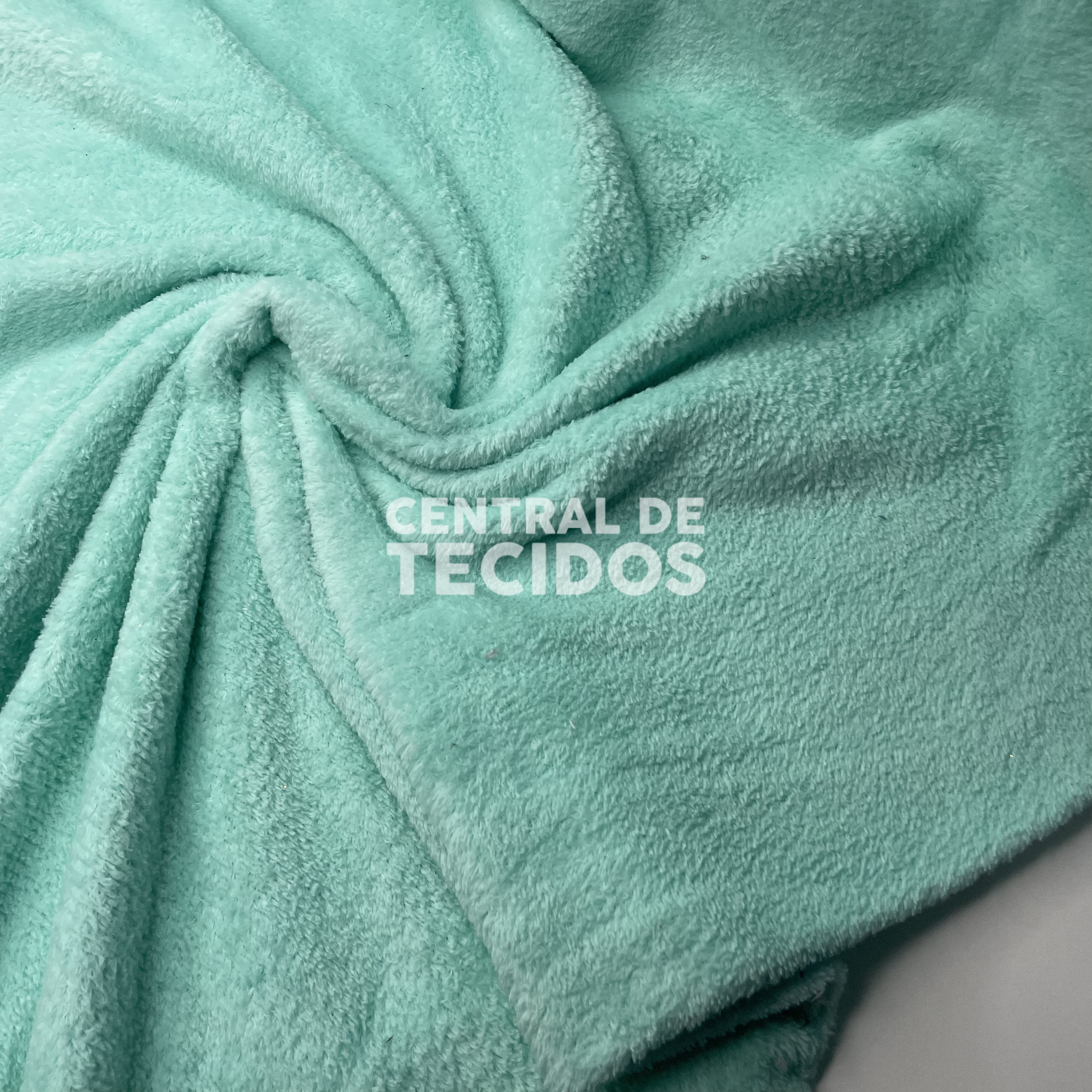 Fleece Liso Verde Água