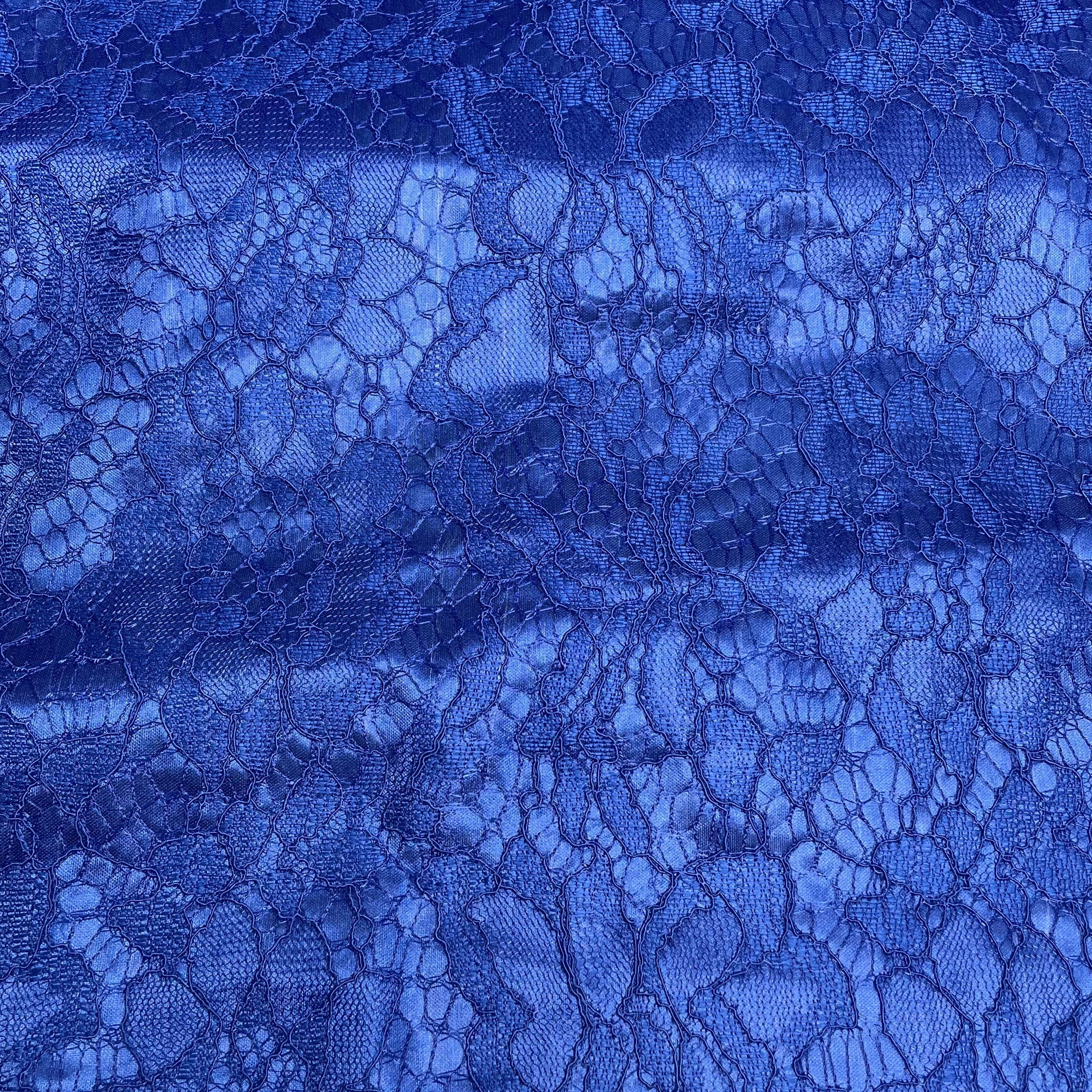 Renda Hope Lace Dublada com Cetim Azul Royal
