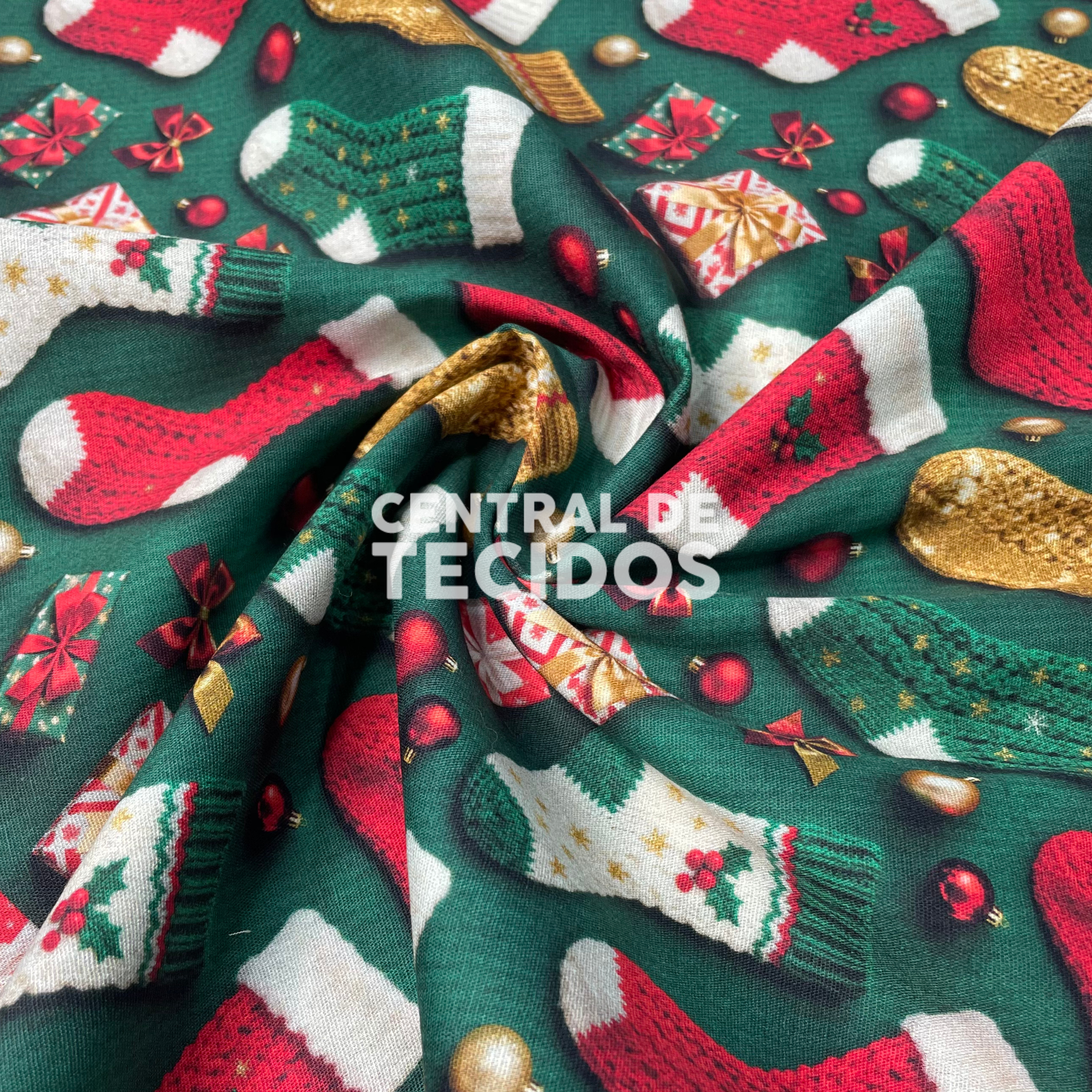 Tricoline Natalino Meias de Natal