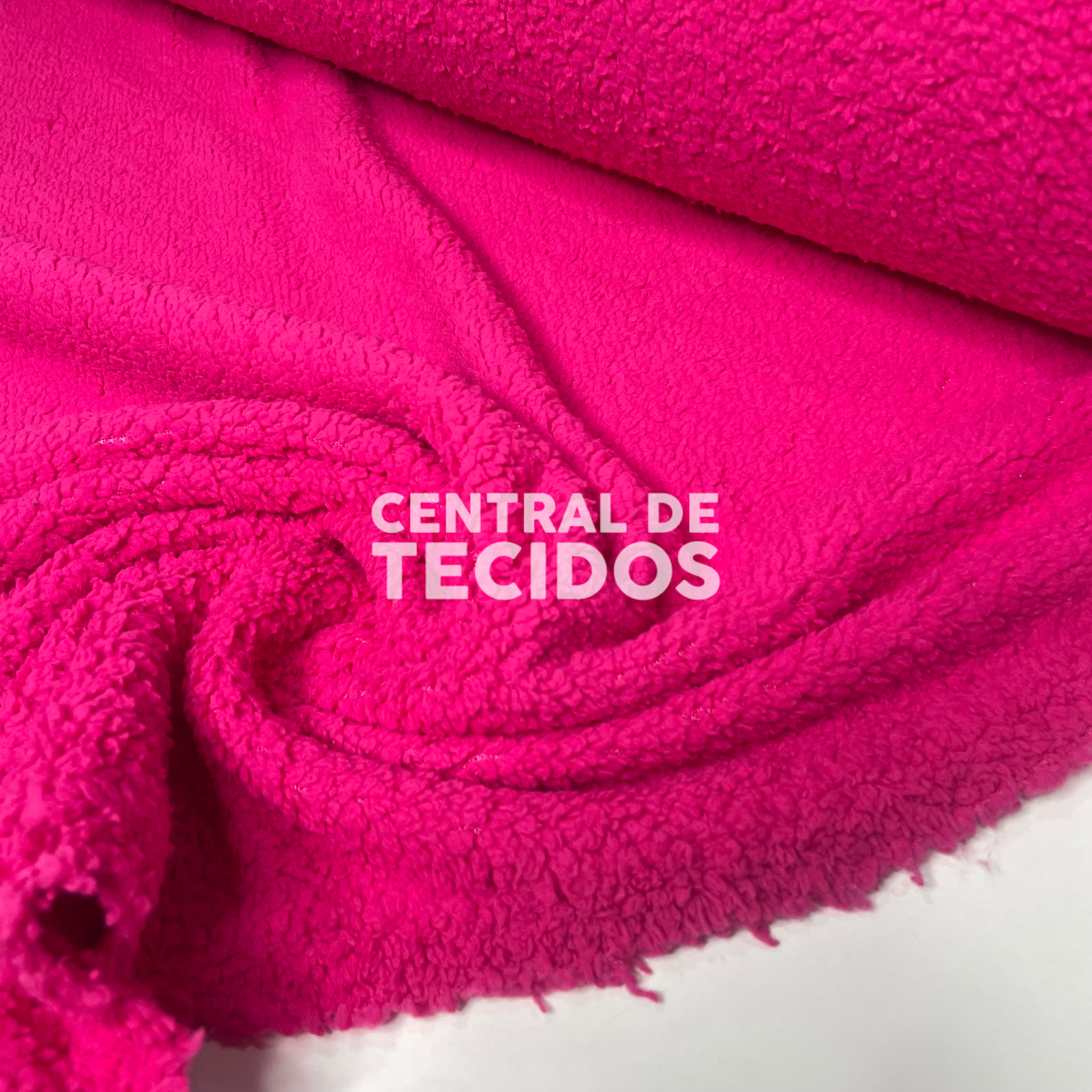 Pele Sherpa Baixa Rosa Choque