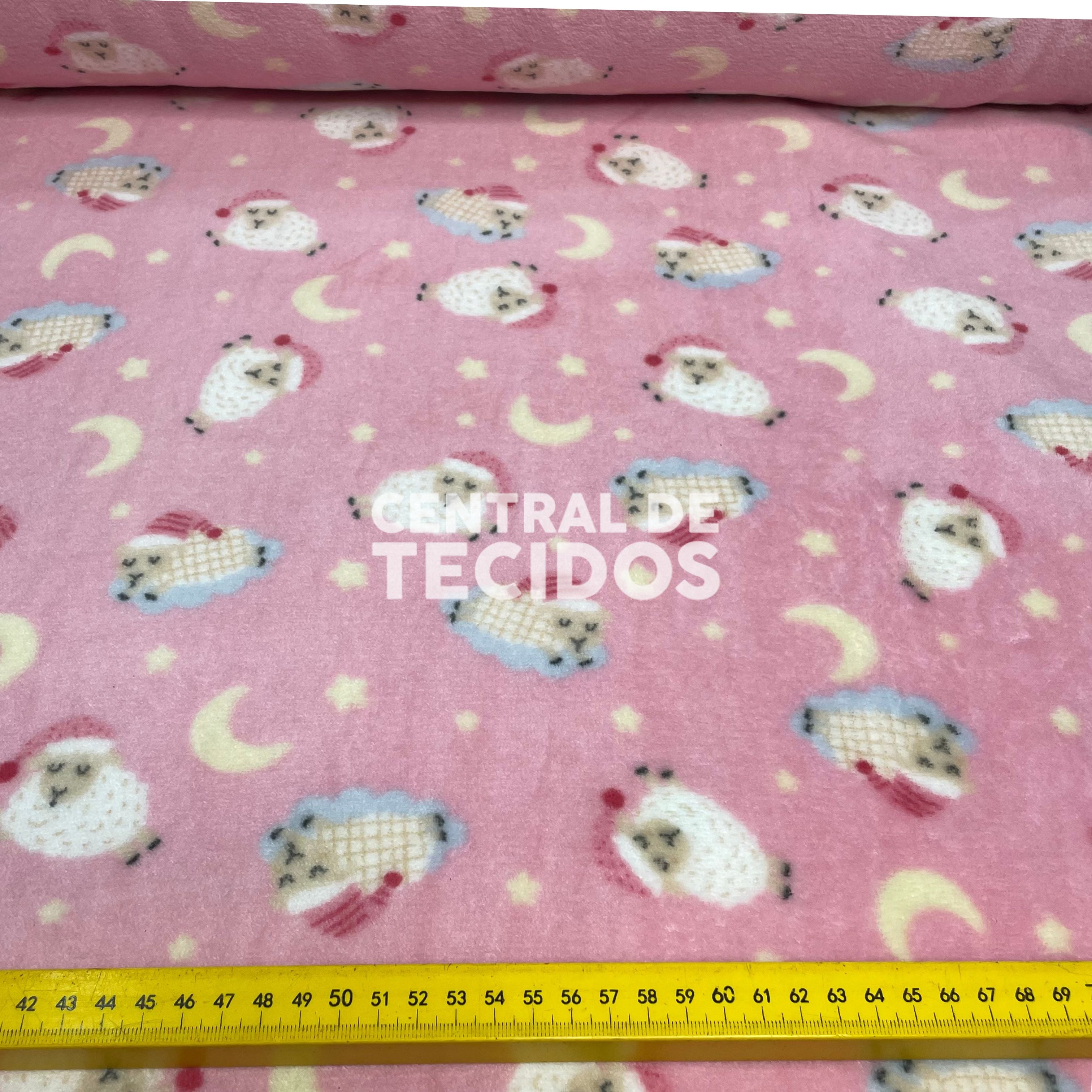 Fleece Térmica Rosa Carneirinhos