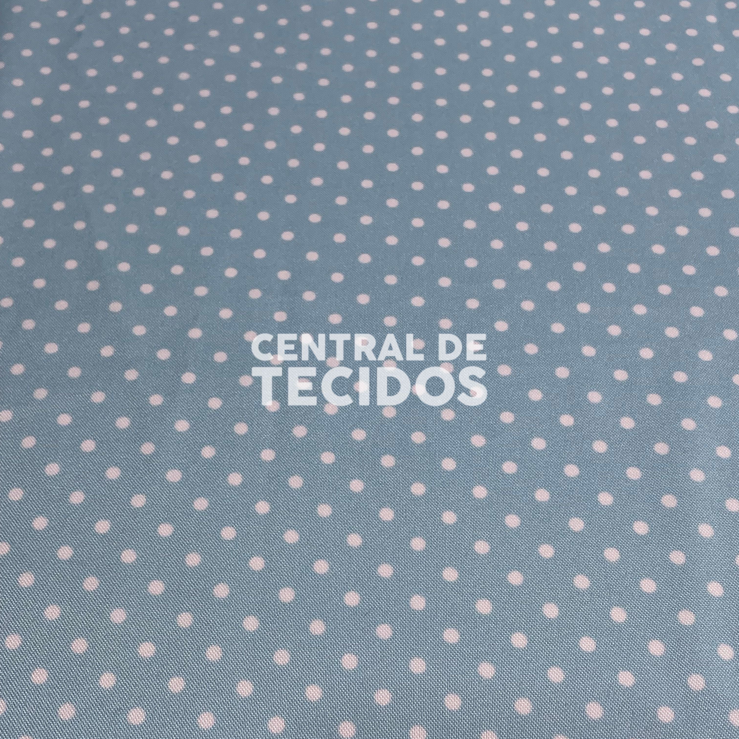 Oxfordine Digital Poá 3mm Fundo Azul Bebê